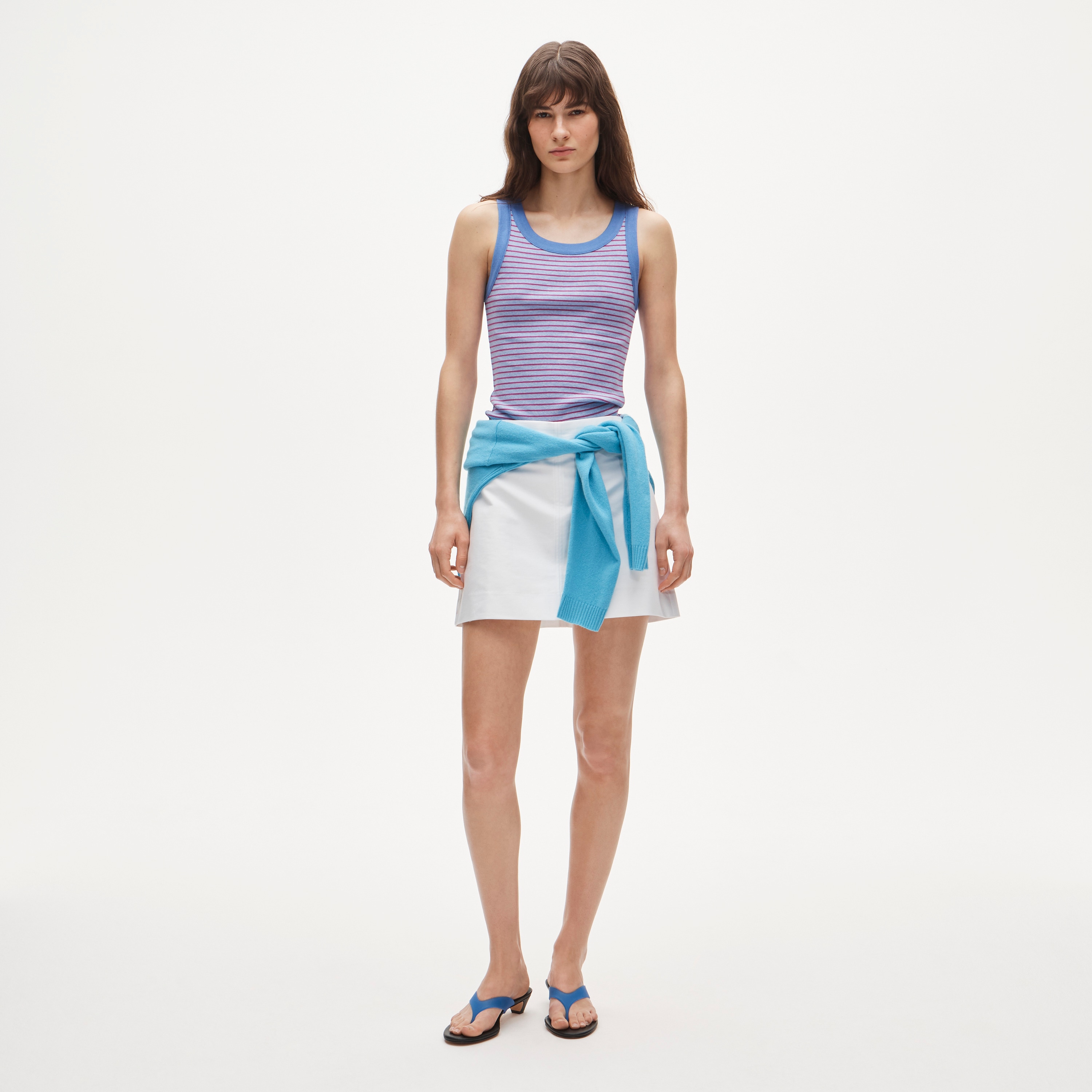 New Perfect-fit High-neck Tank Top In Stripe For Women | J.Crew