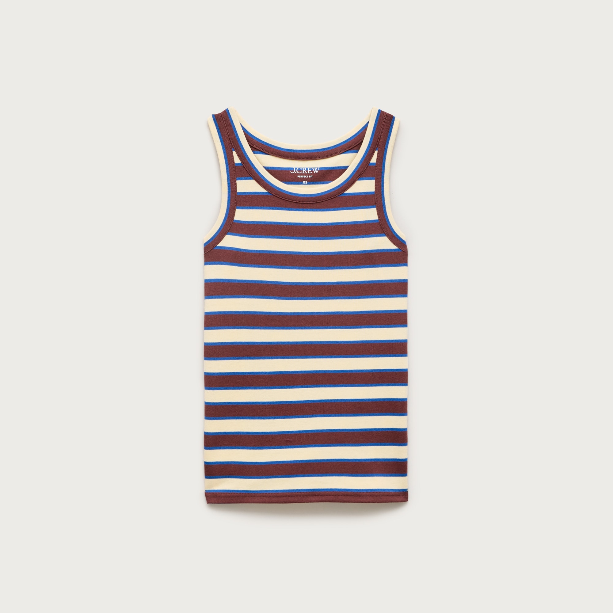 New perfect-fit high-neck tank top in stripe