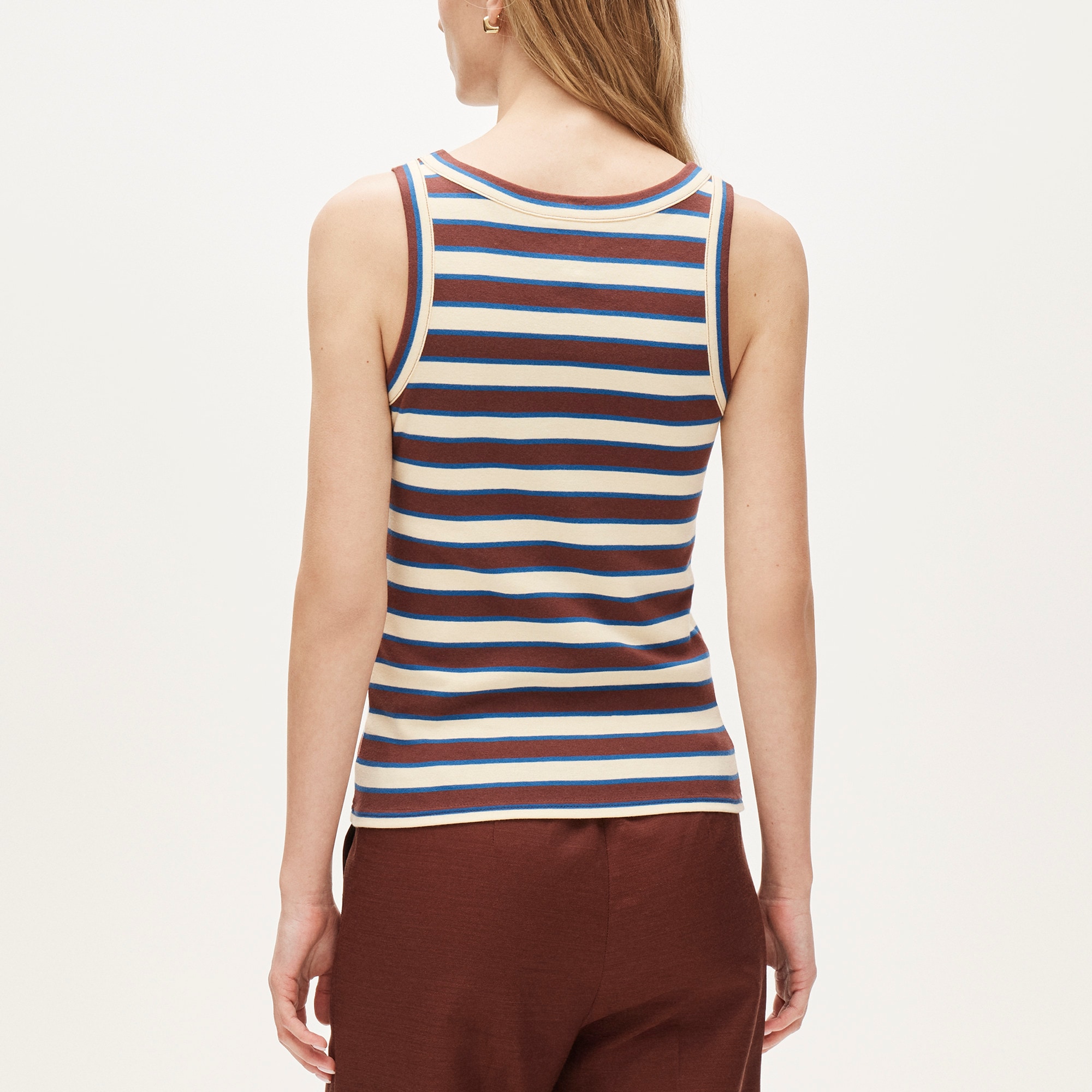 New Perfect-fit High-neck Tank Top In Stripe For Women | J.Crew