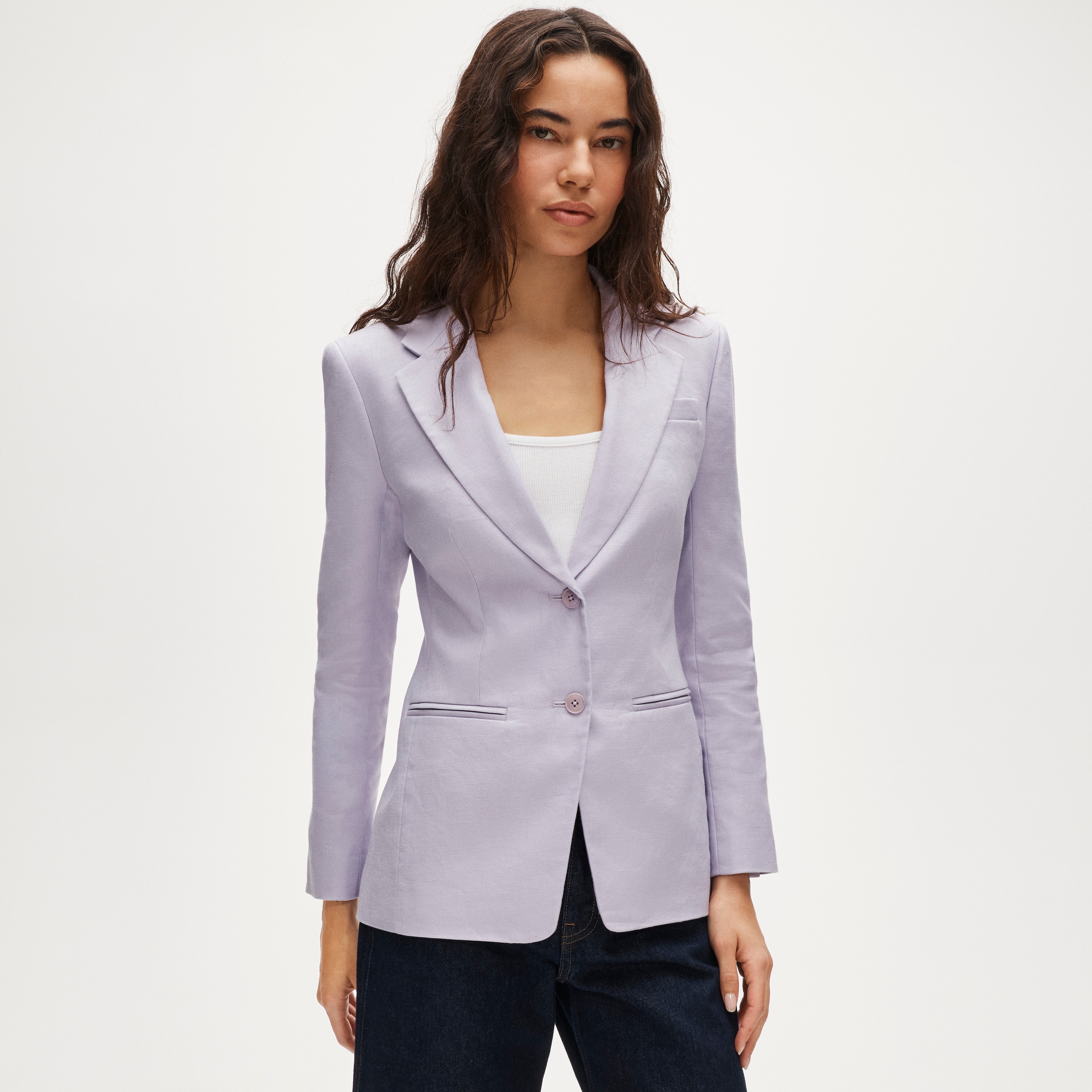 Margeaux blazer in stretch linen blend
