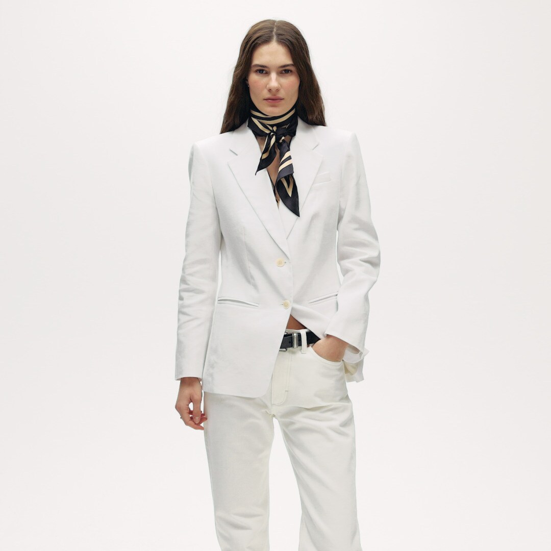Margeaux blazer in stretch linen blend