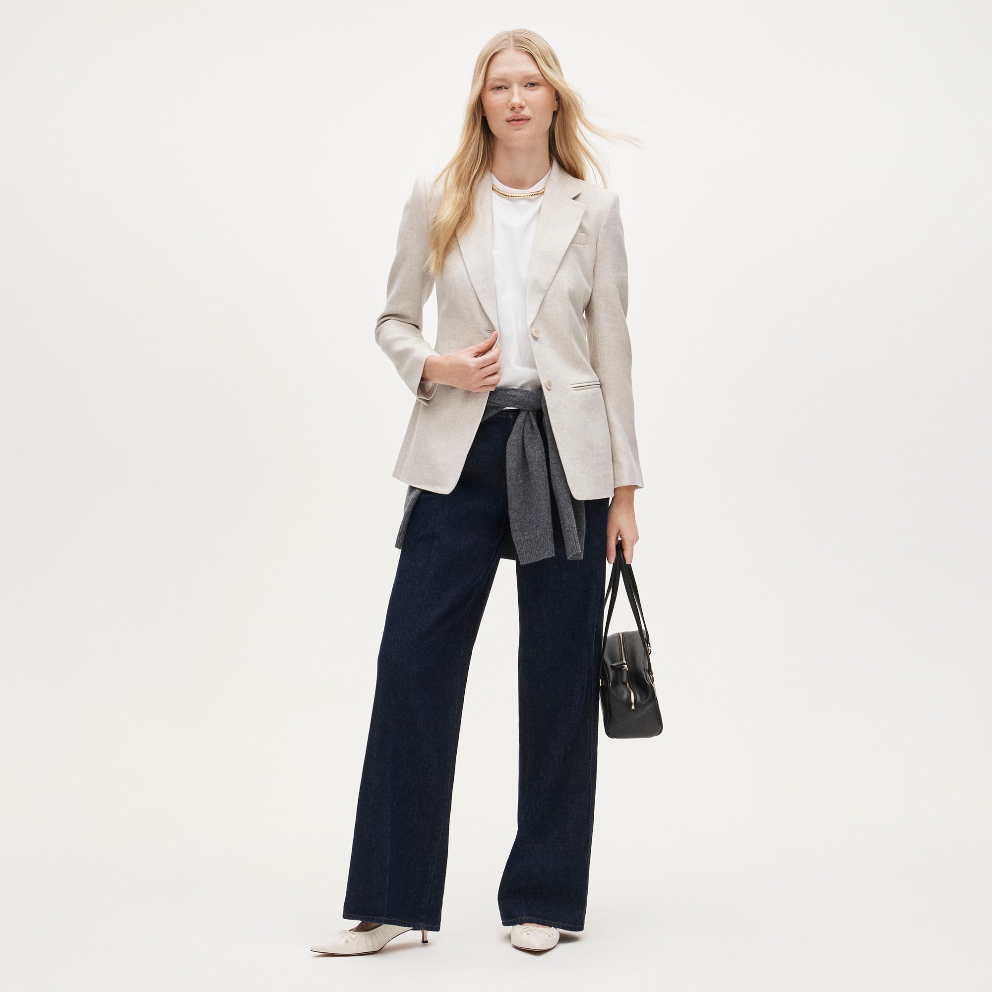 Margeaux blazer in stretch linen blend