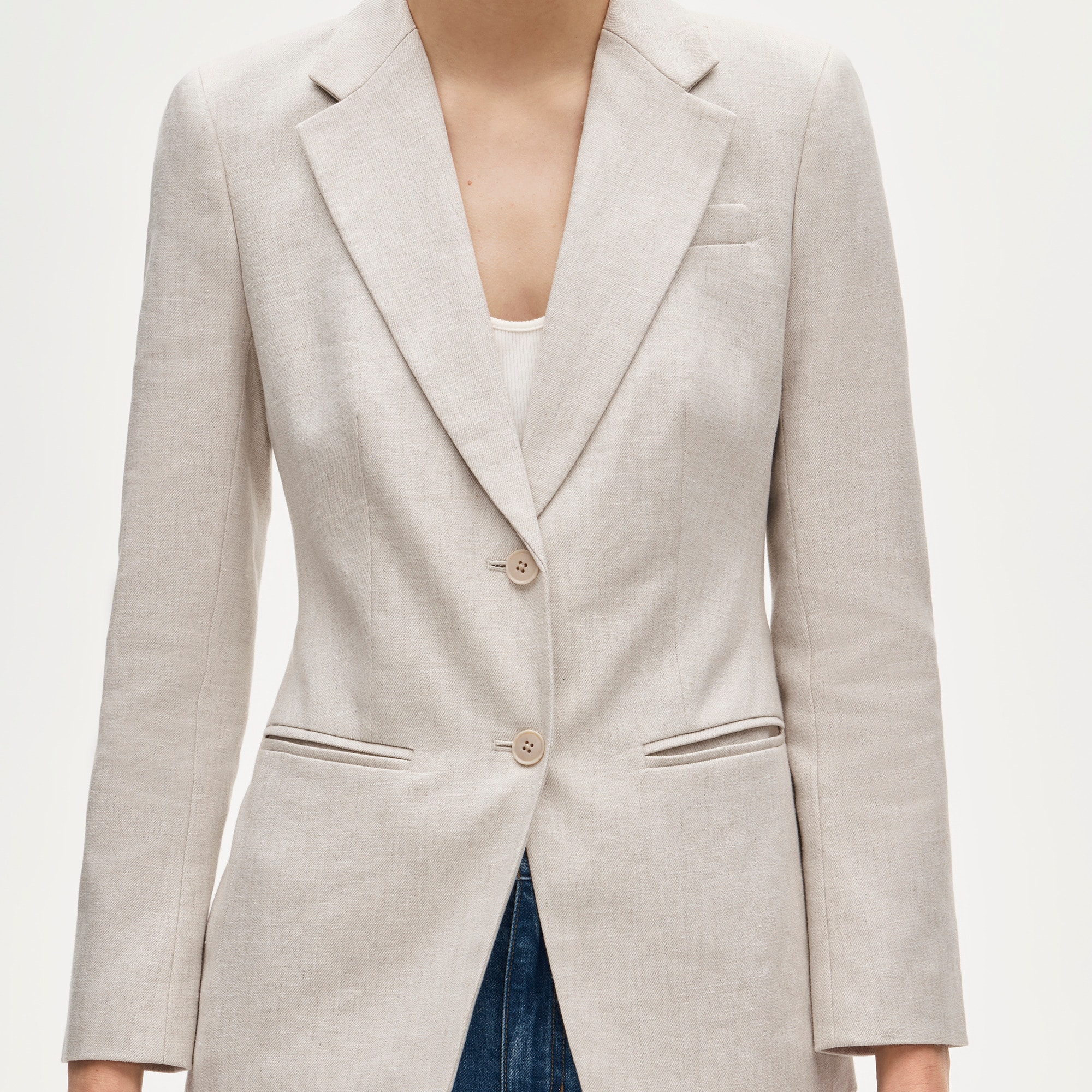 Margeaux blazer in stretch linen blend