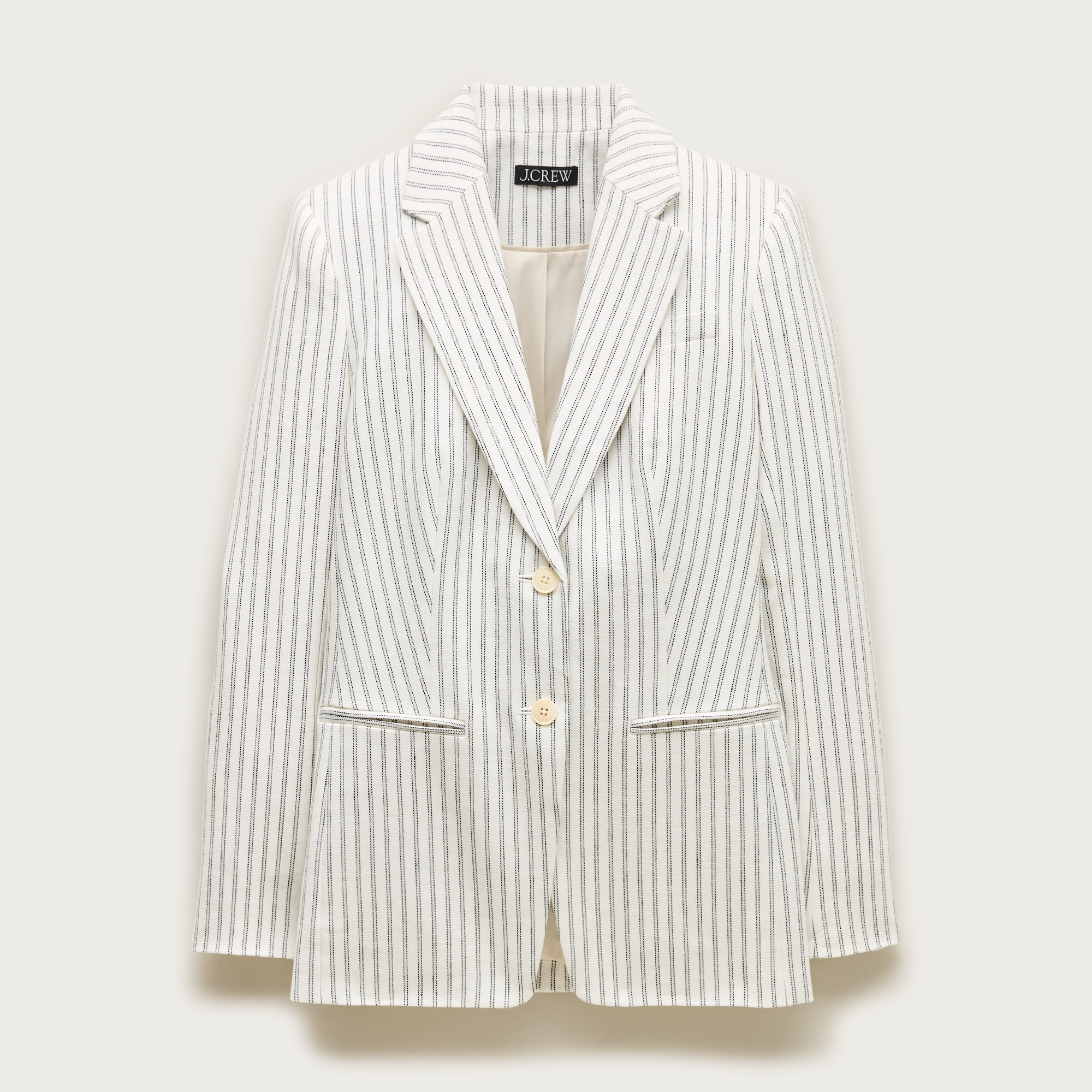 Margeaux blazer in striped stretch linen blend from J.Crew - $248