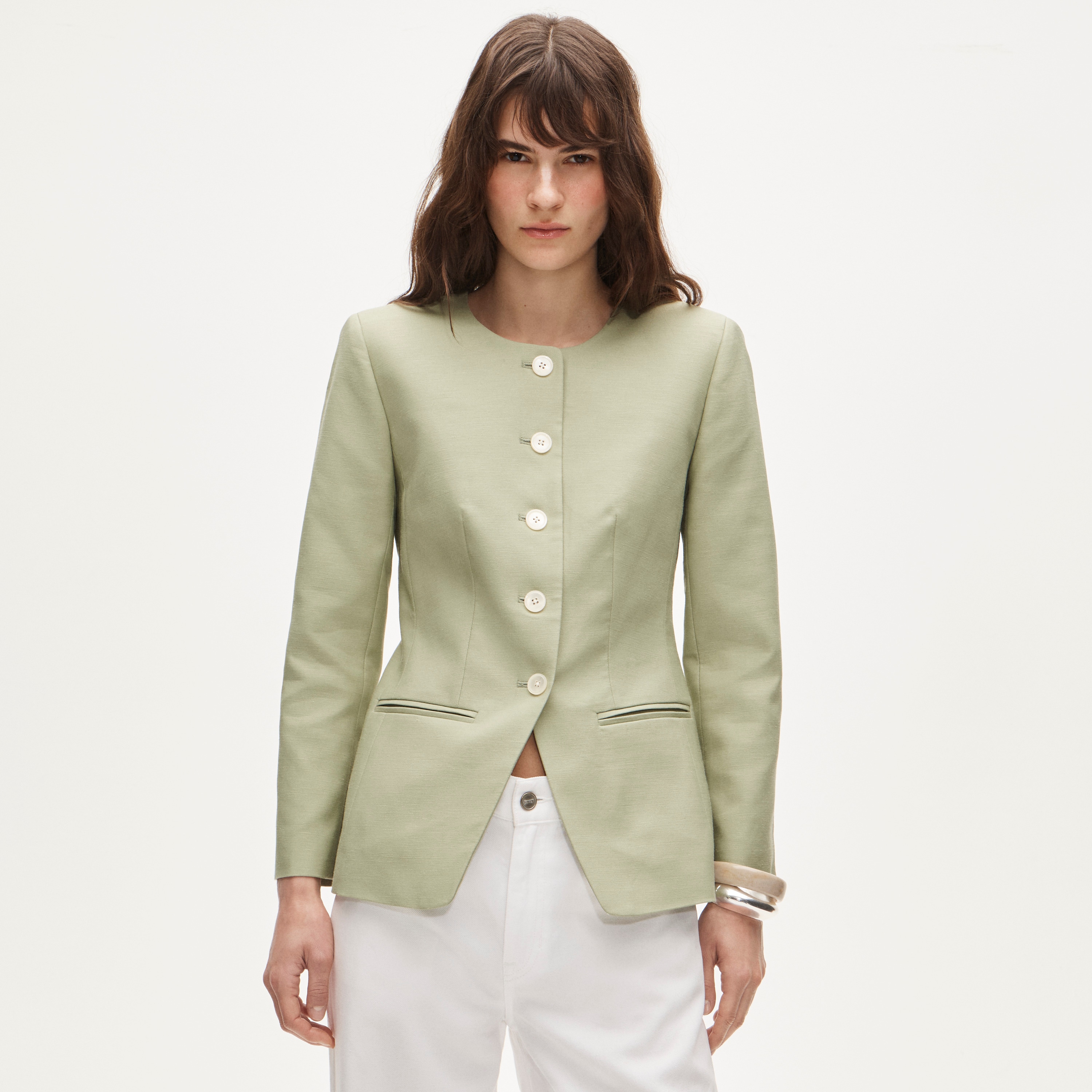 Margeaux lady jacket in Gramercy linen blend