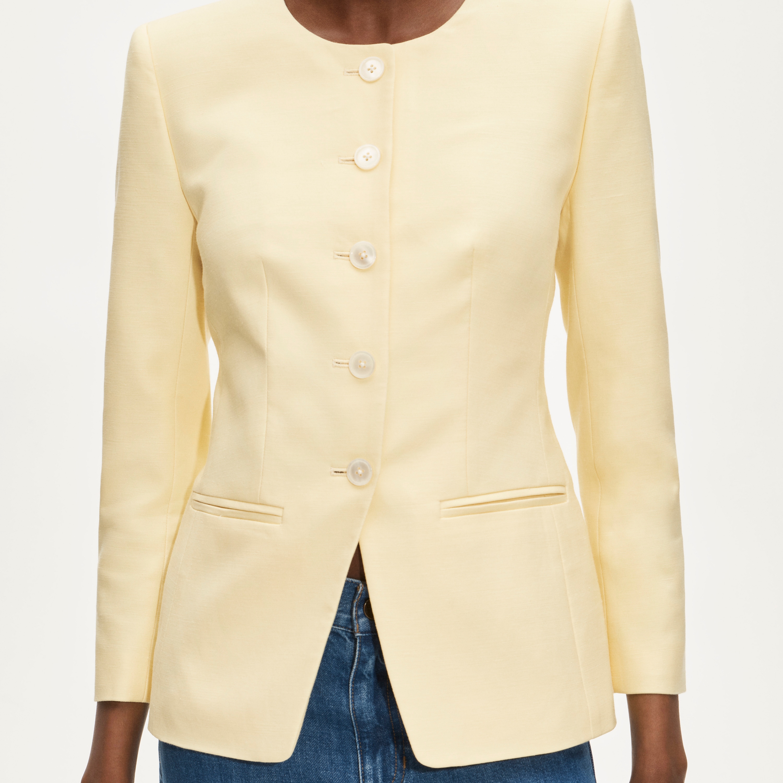 Cropped Double-breasted Blazer In English Wool For Women | J.Crew