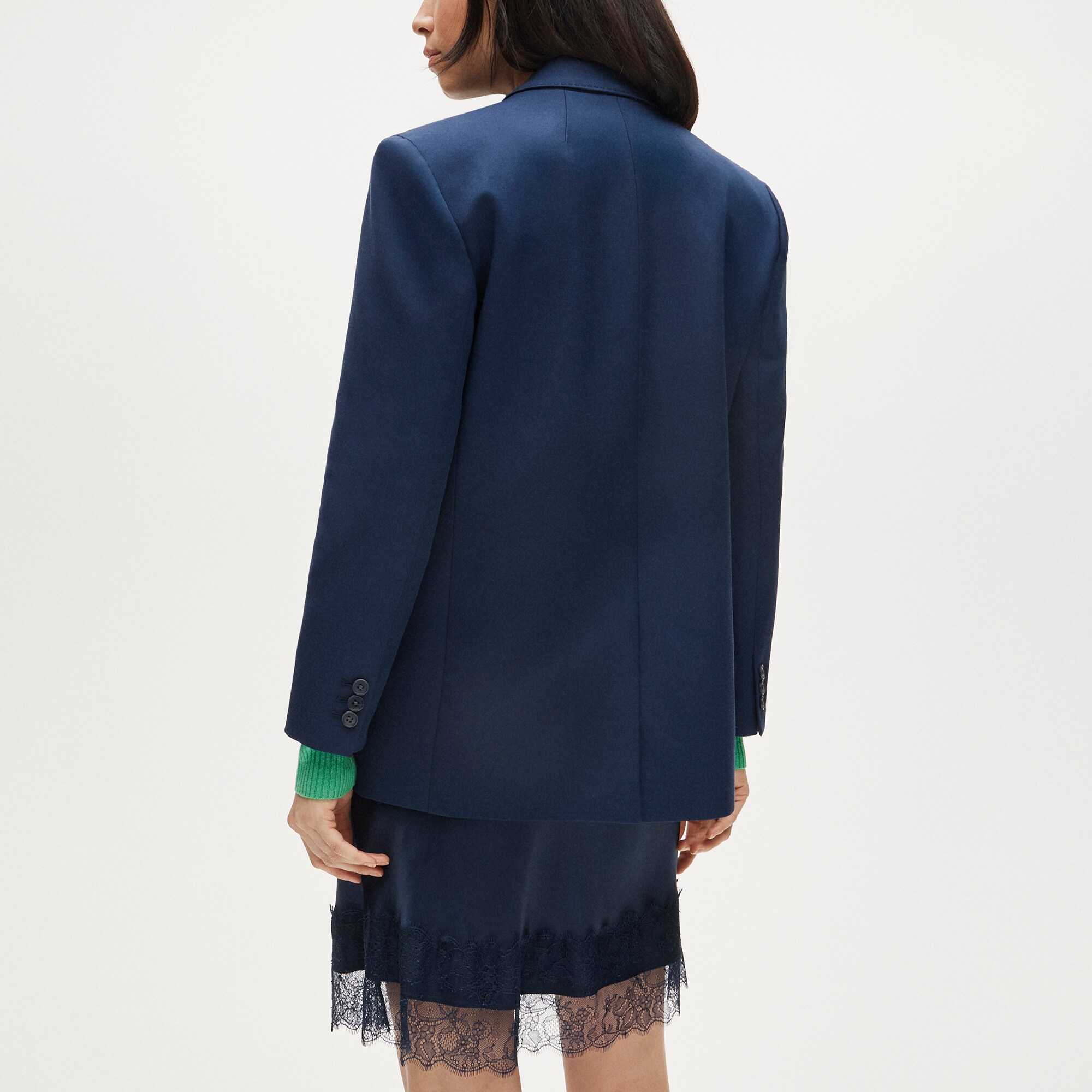 Gamine blazer in cotton-blend twill