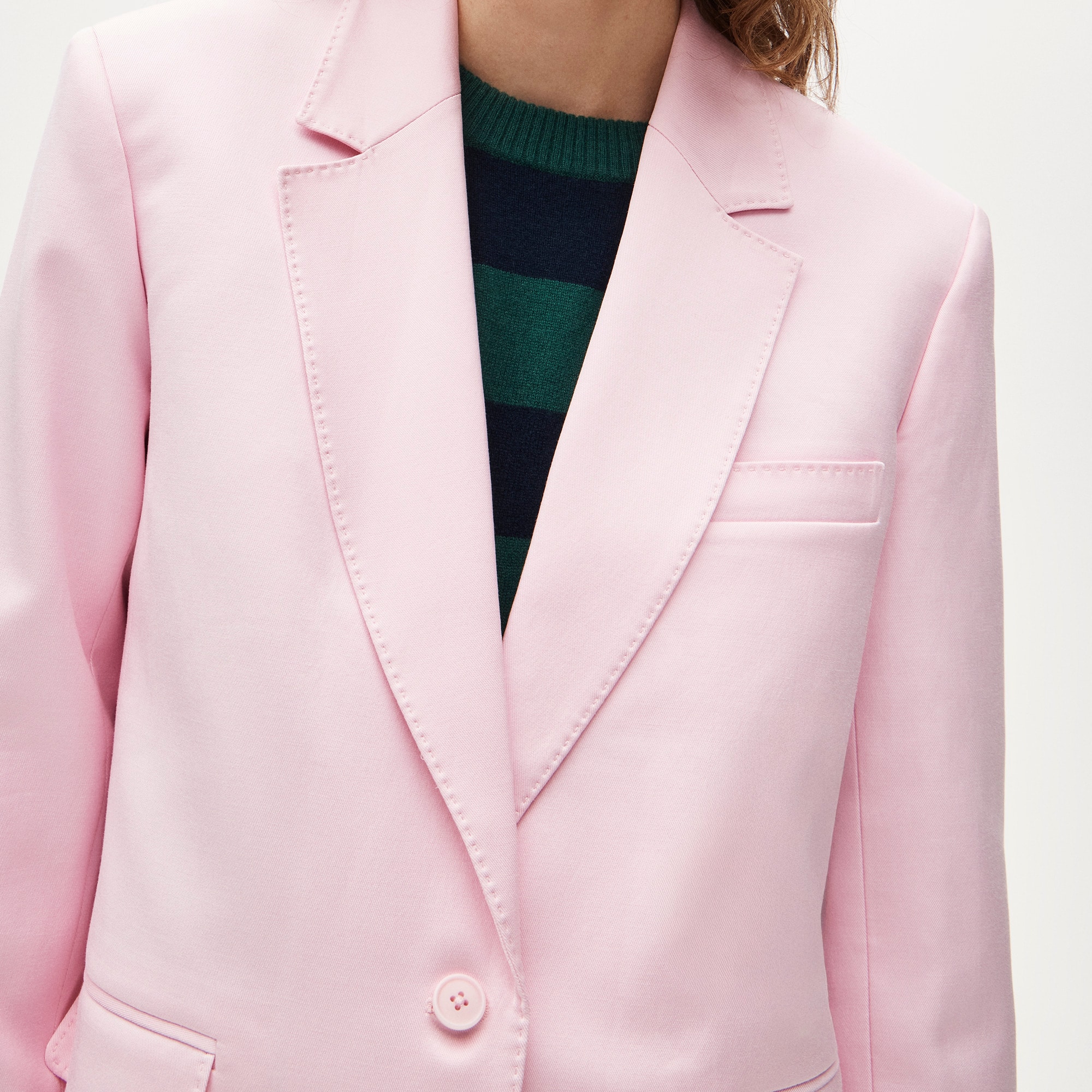 Gamine blazer in cotton-blend twill
