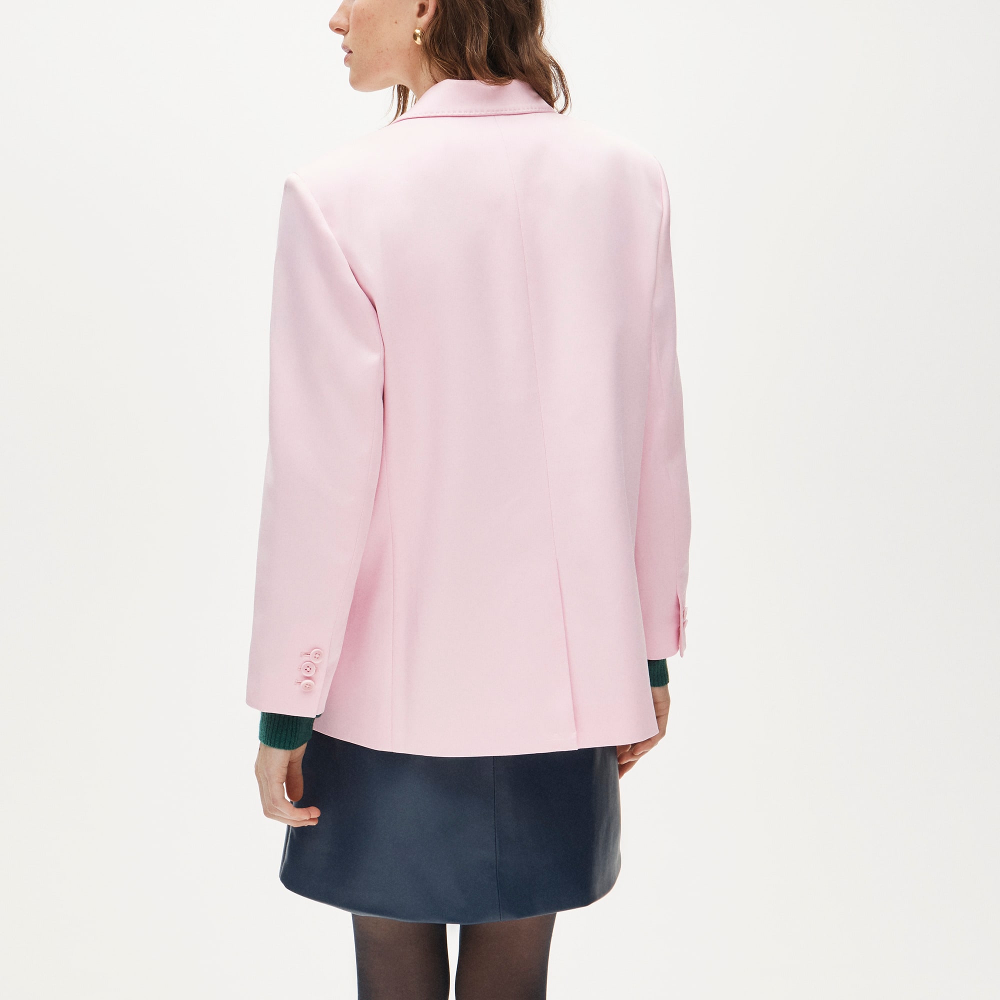 Gamine blazer in cotton-blend twill