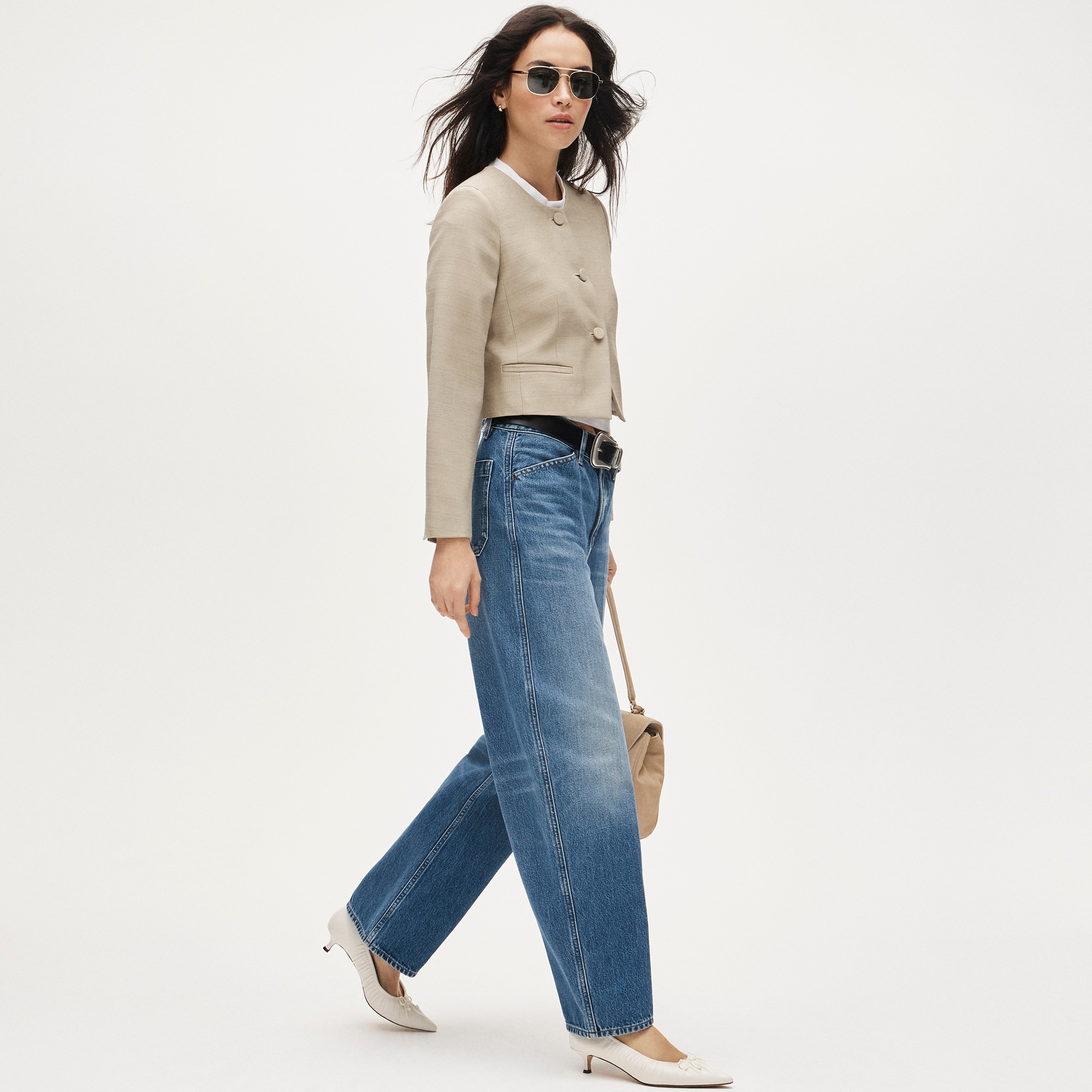 Lady jacket in luster canvas