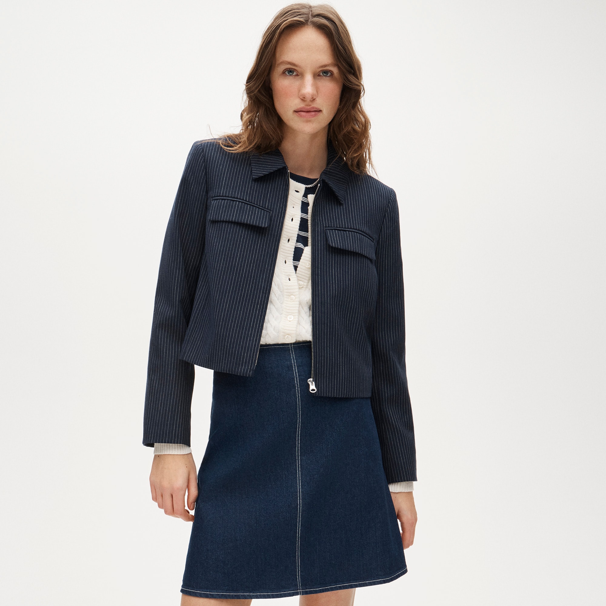 Structured jacket in Italian studio wool blend