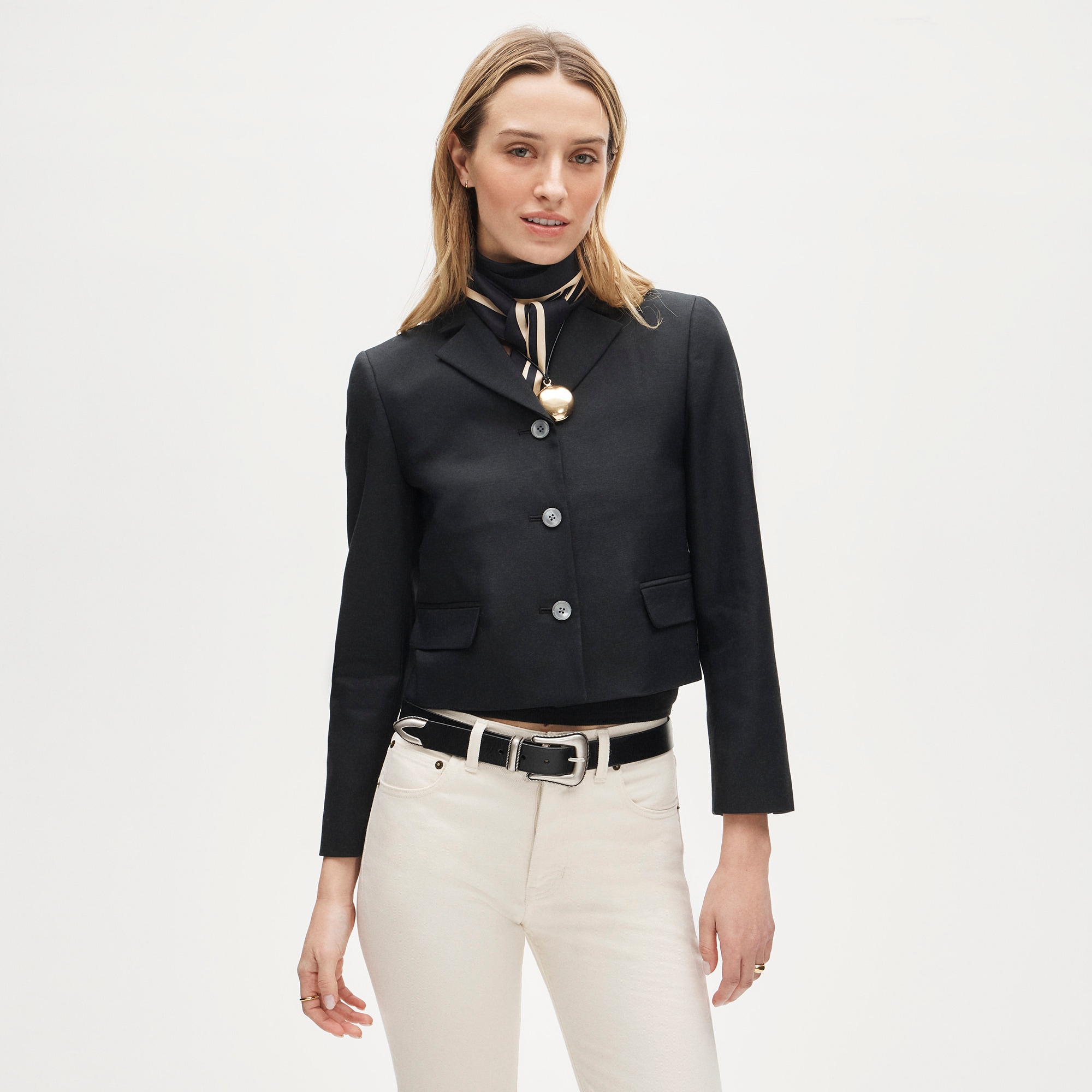 womens Lenore lady blazer in Gramercy linen blend