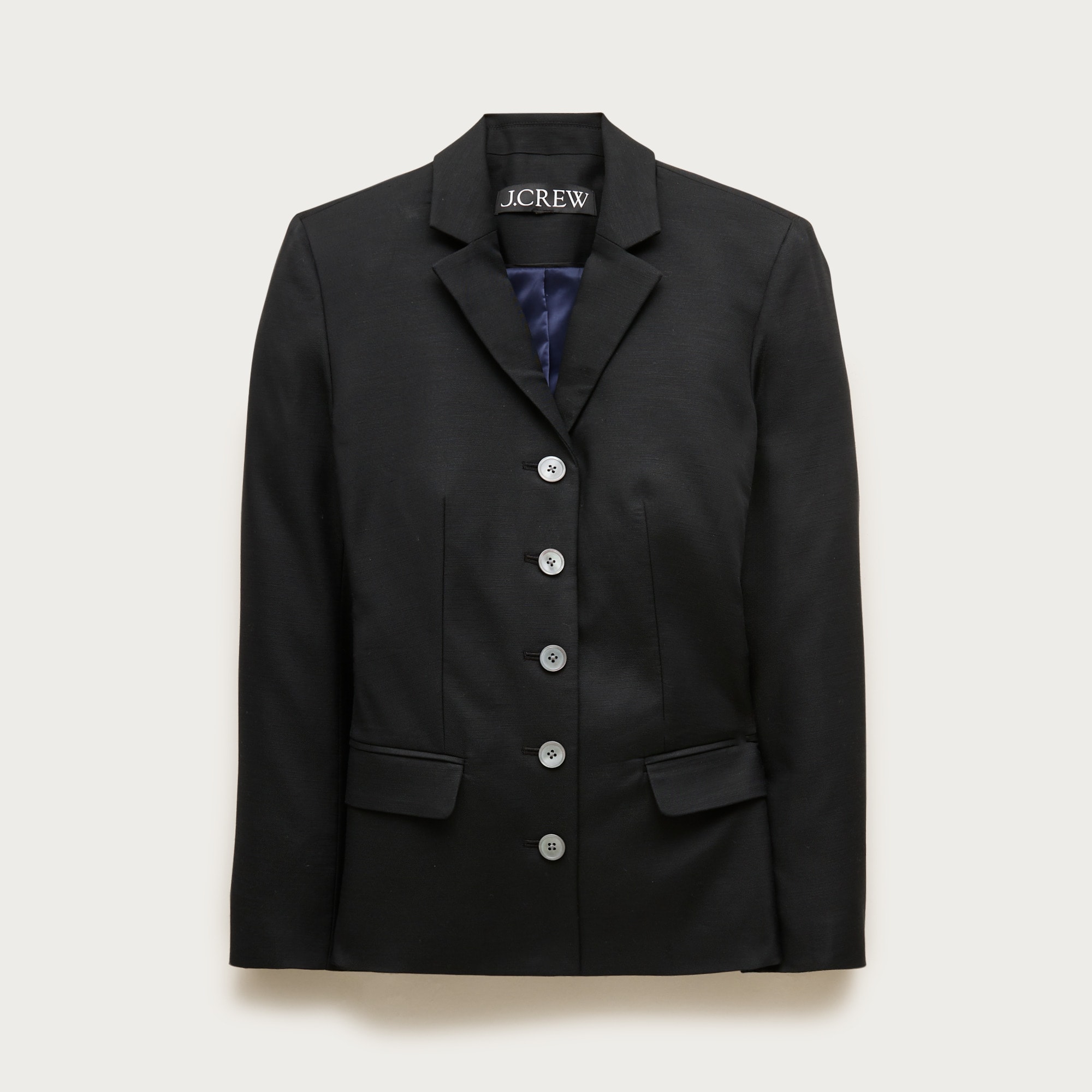 Belted blazer in Gramercy linen blend