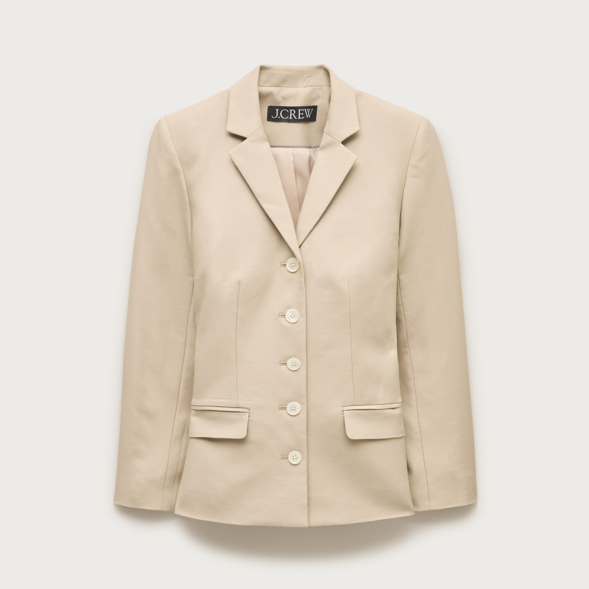 Belted blazer in Gramercy linen blend