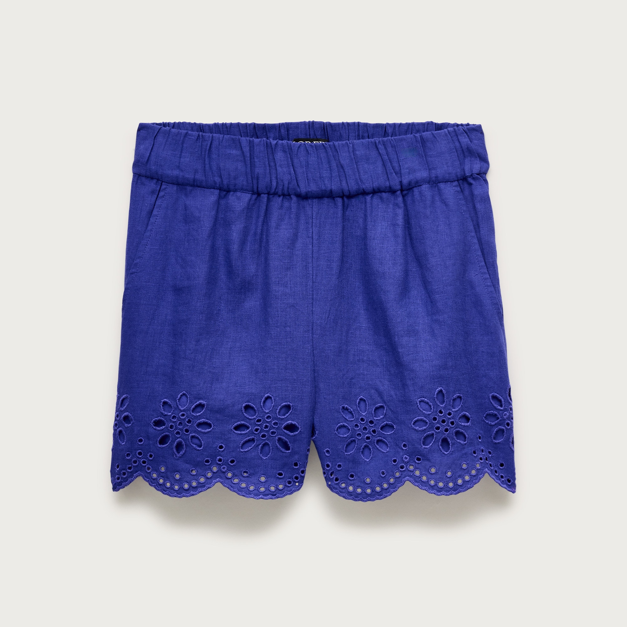 Tropez eyelet short in linen