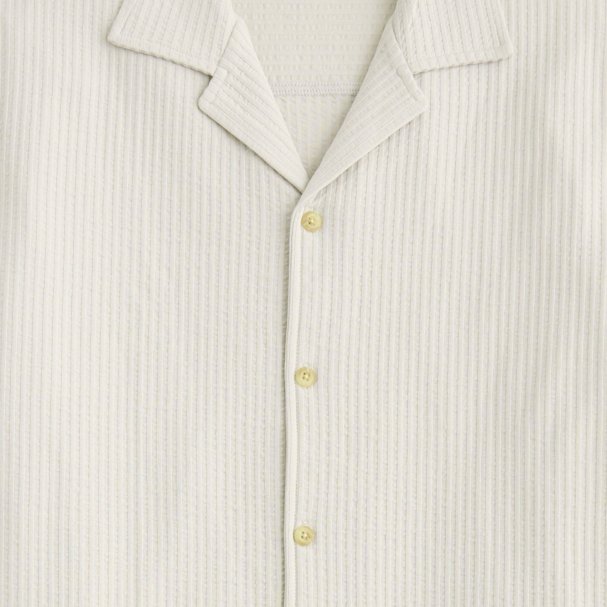 Knit seersucker camp shirt