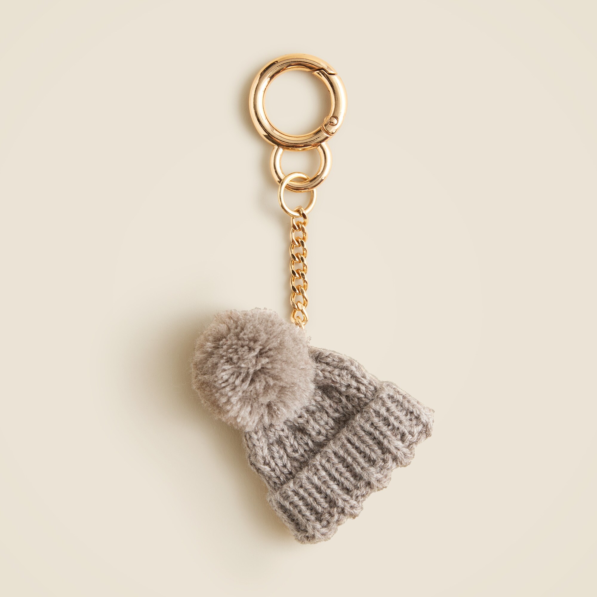 womens Pom-pom beanie bag charm