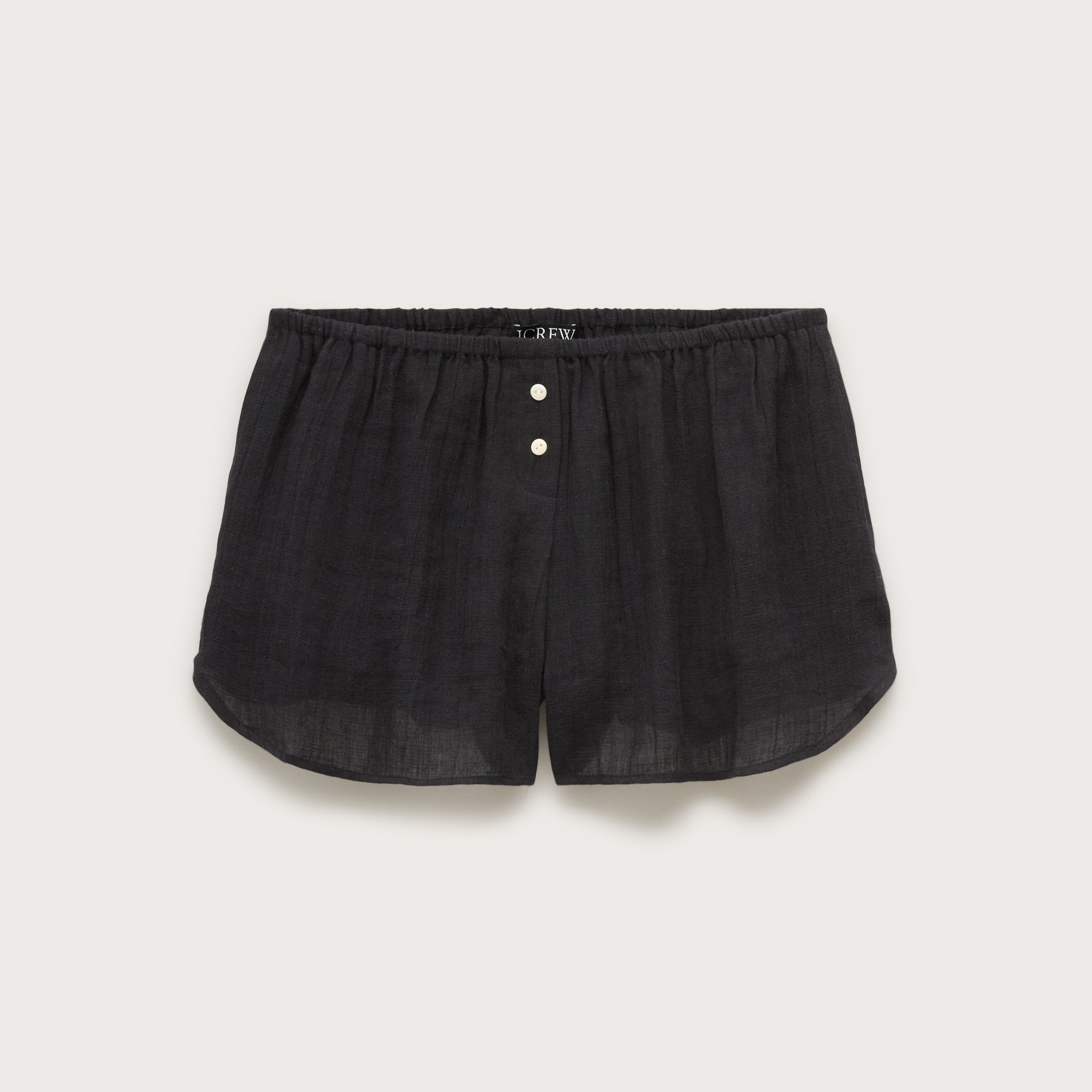 Beach short in linen-cotton blend