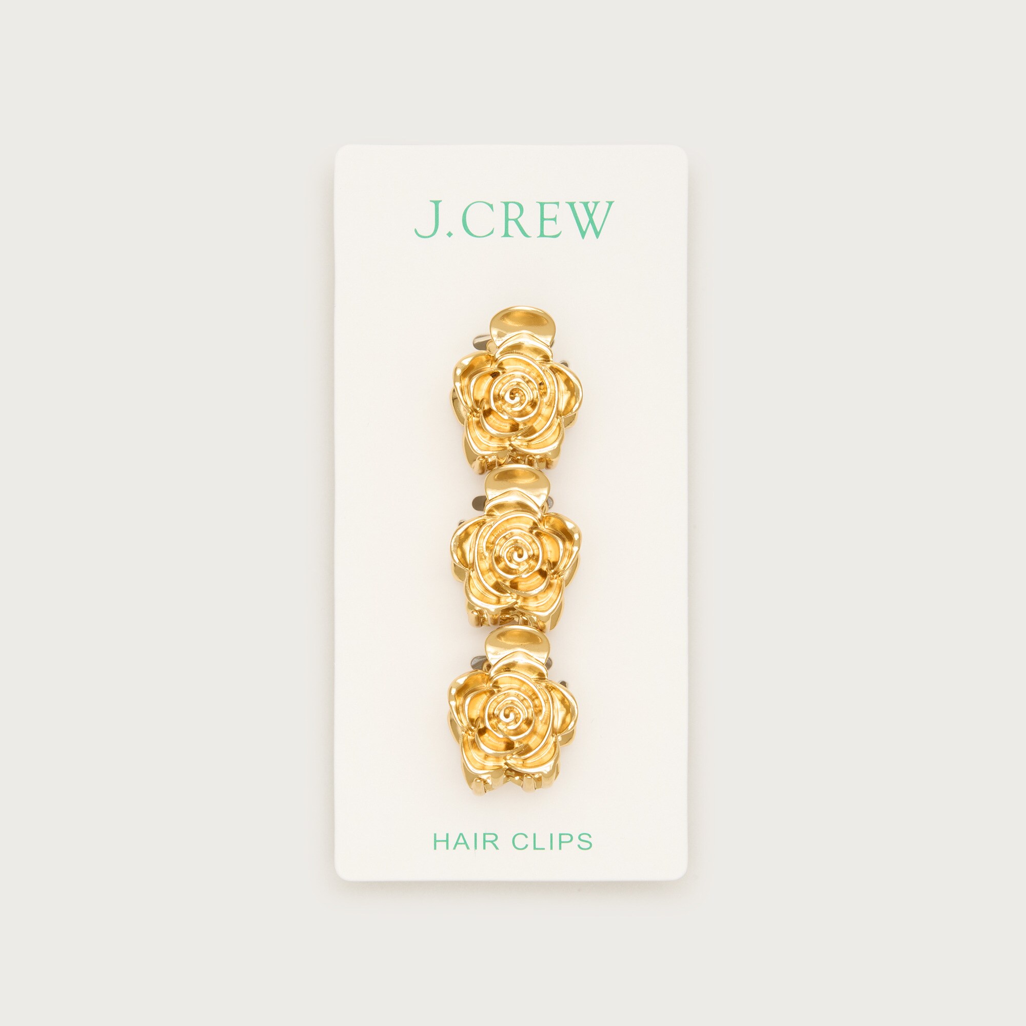 Mini rose claw clips three-pack