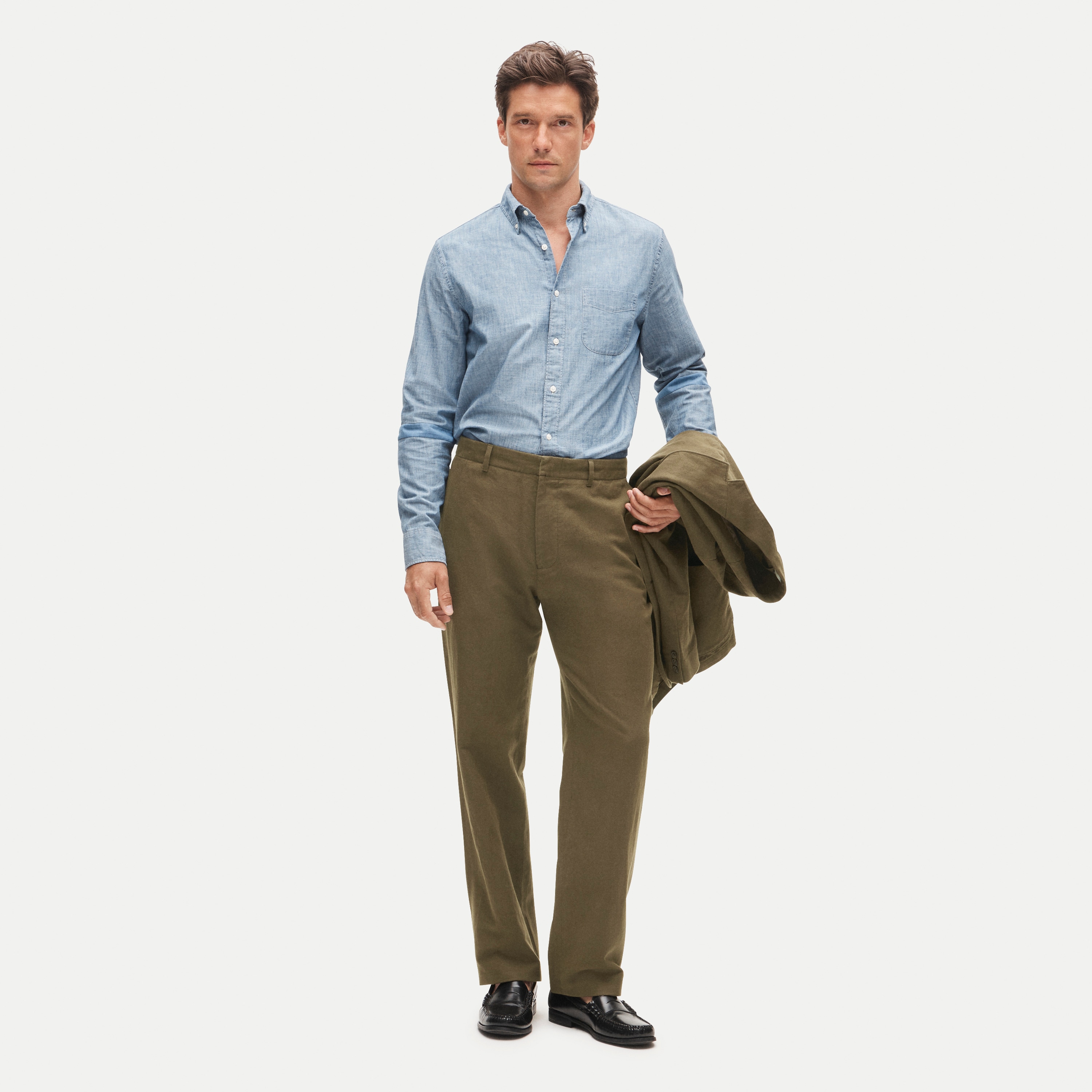 Relaxed-fit Single-pleat Trouser In Italian Wool Flannel For Men