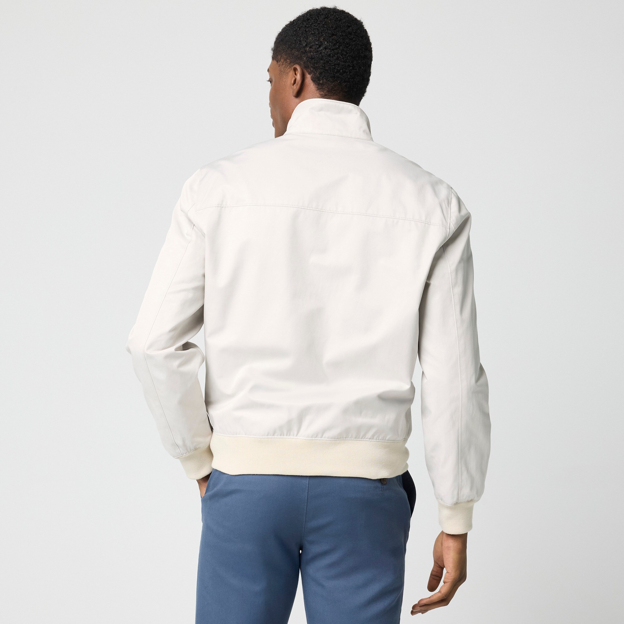 Cotton-blend Harrington jacket