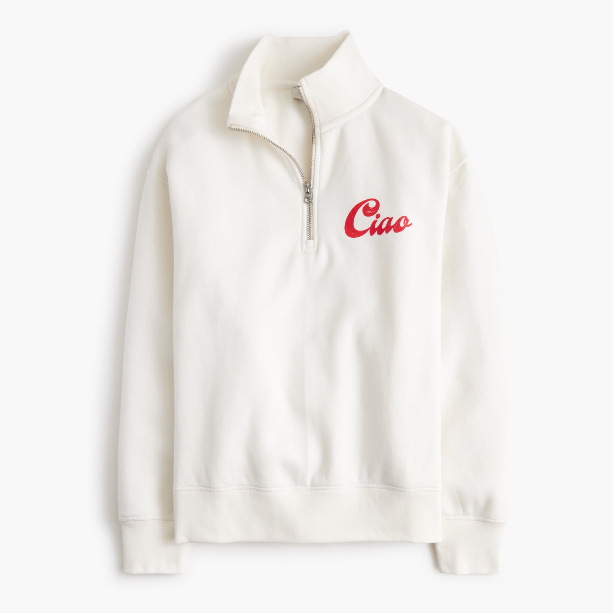 womens "Ciao" quarter-zip pullover