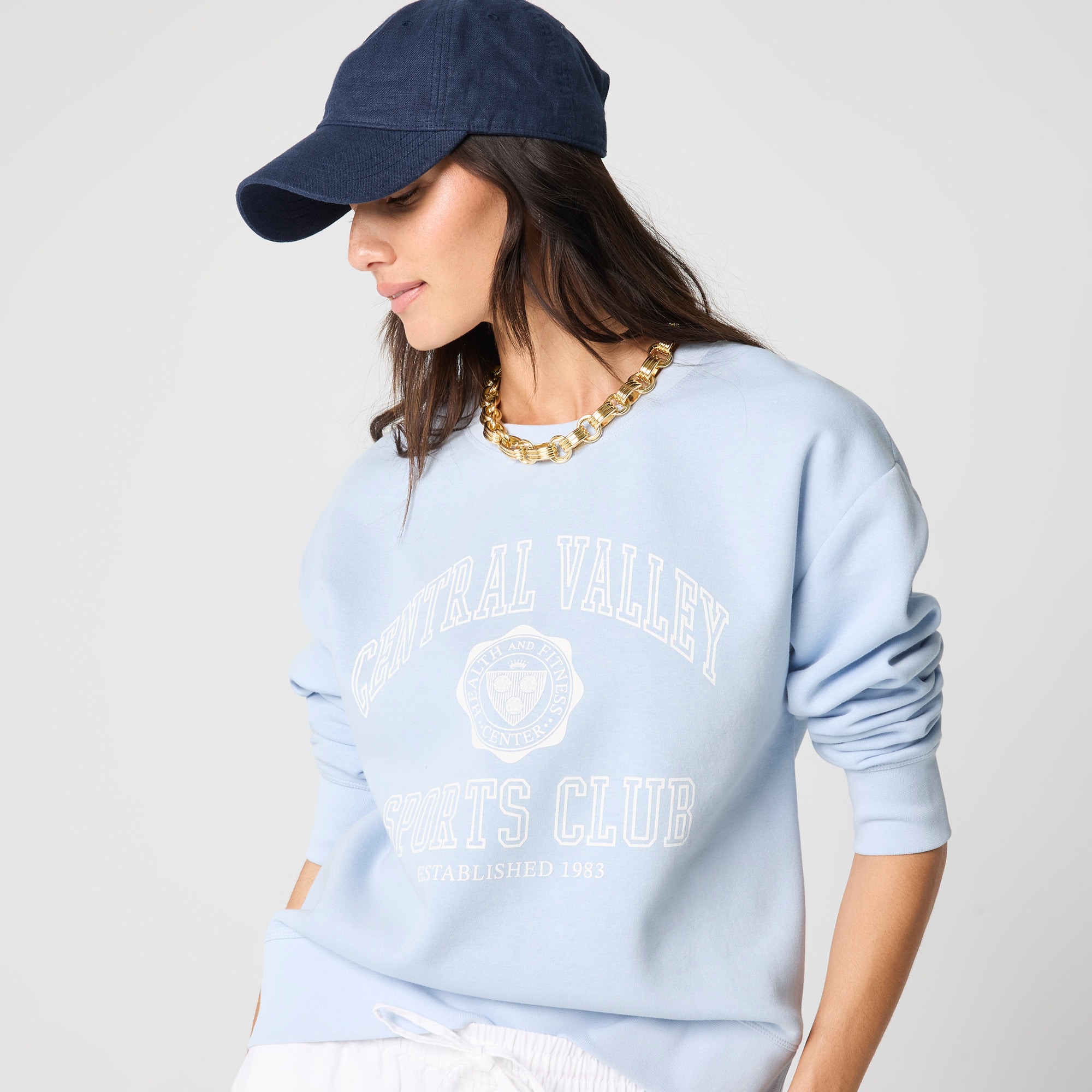 womens Sports club graphic sweatshirt