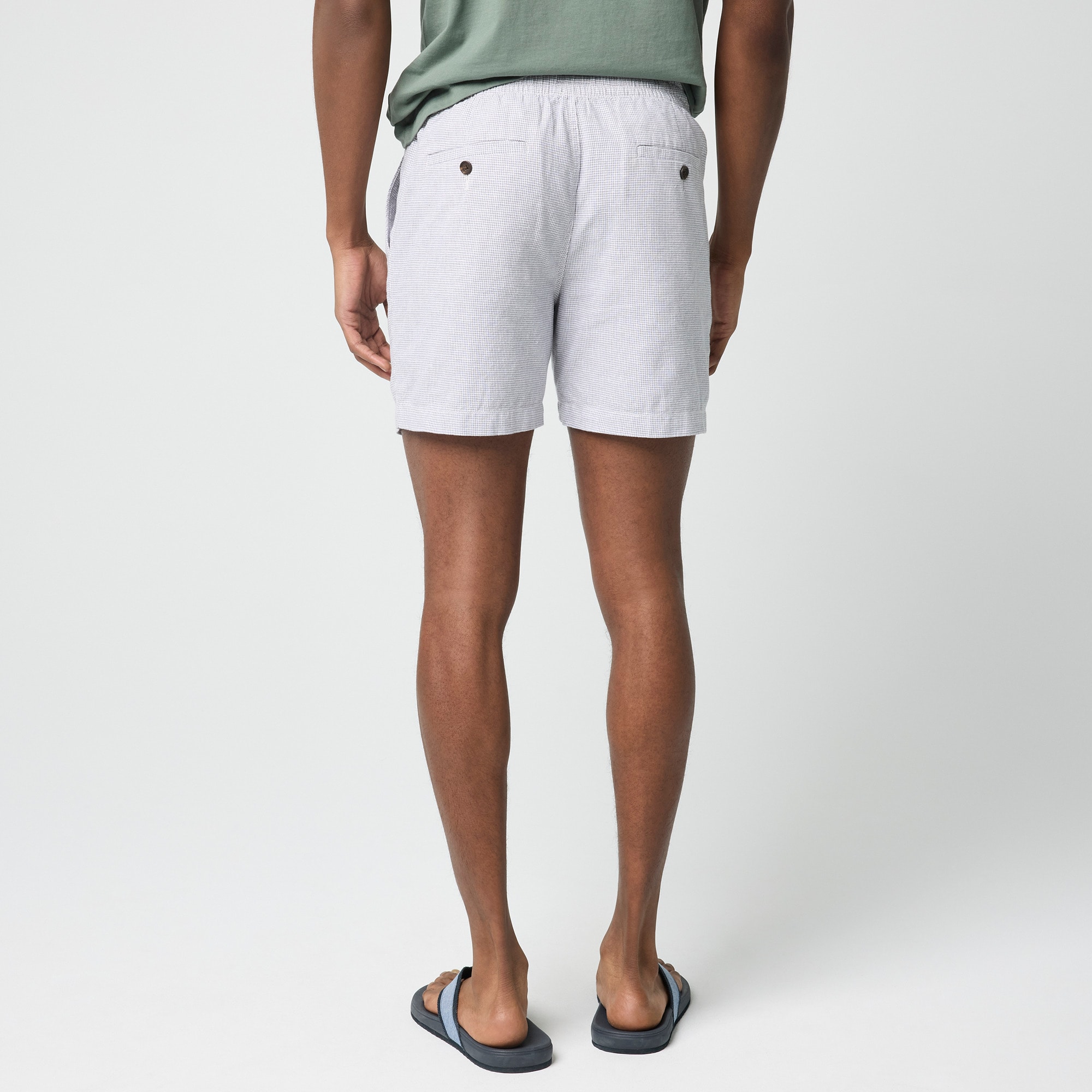 Linen-blend dock short