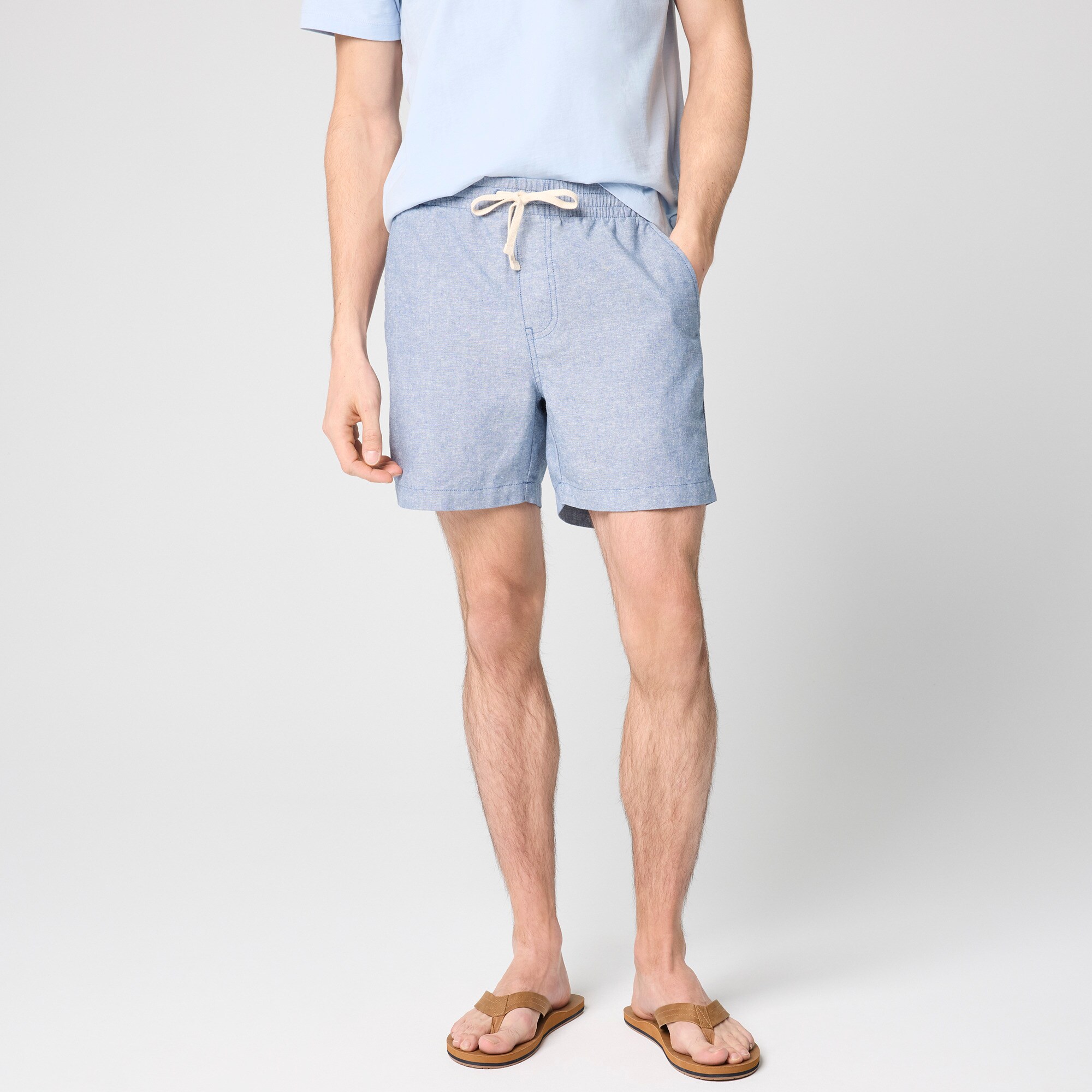  Linen-blend dock short