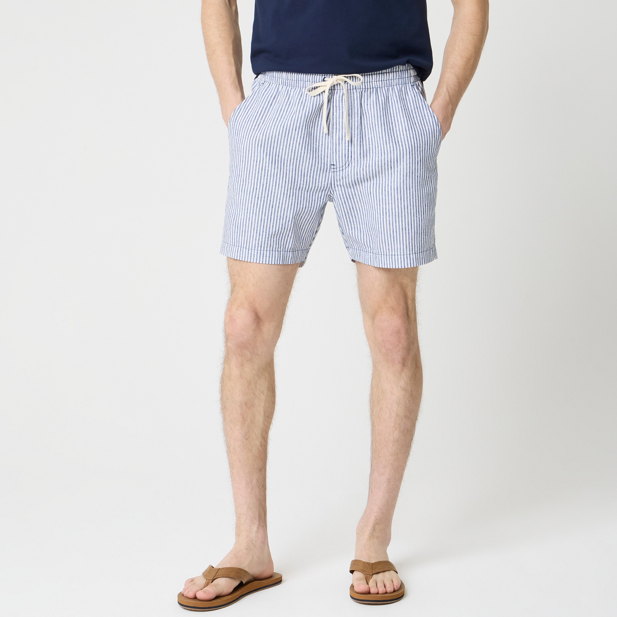 Linen-blend dock short