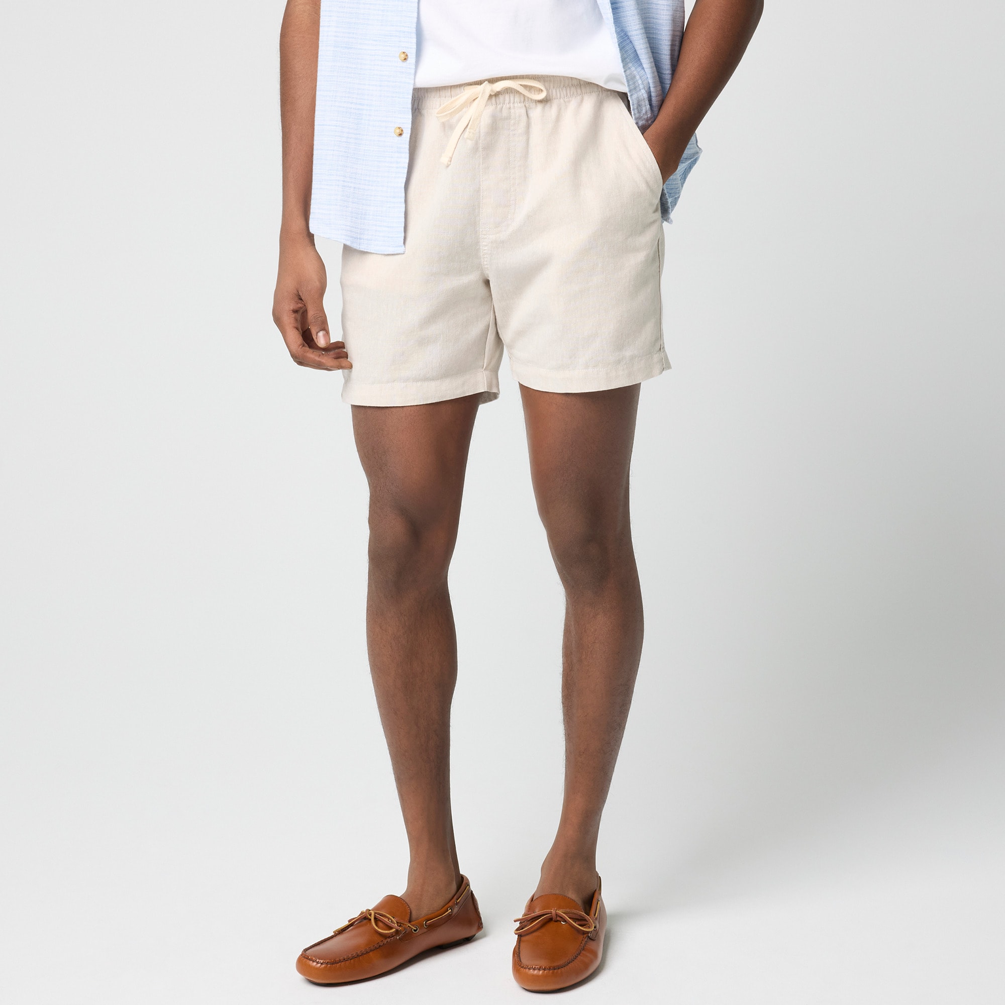 mens Linen-blend dock short