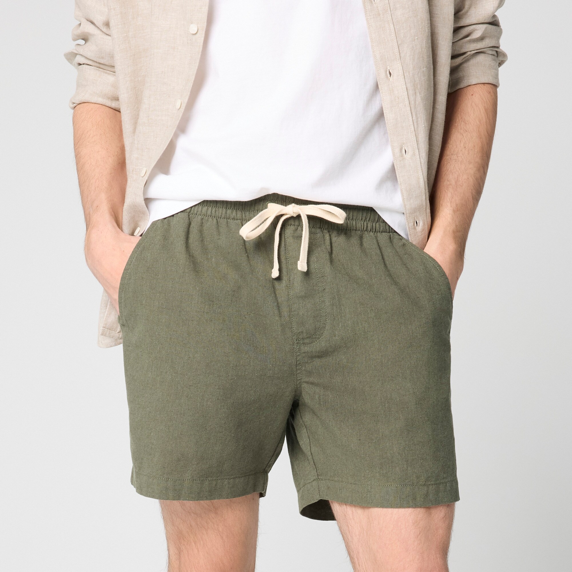 Linen-blend dock short