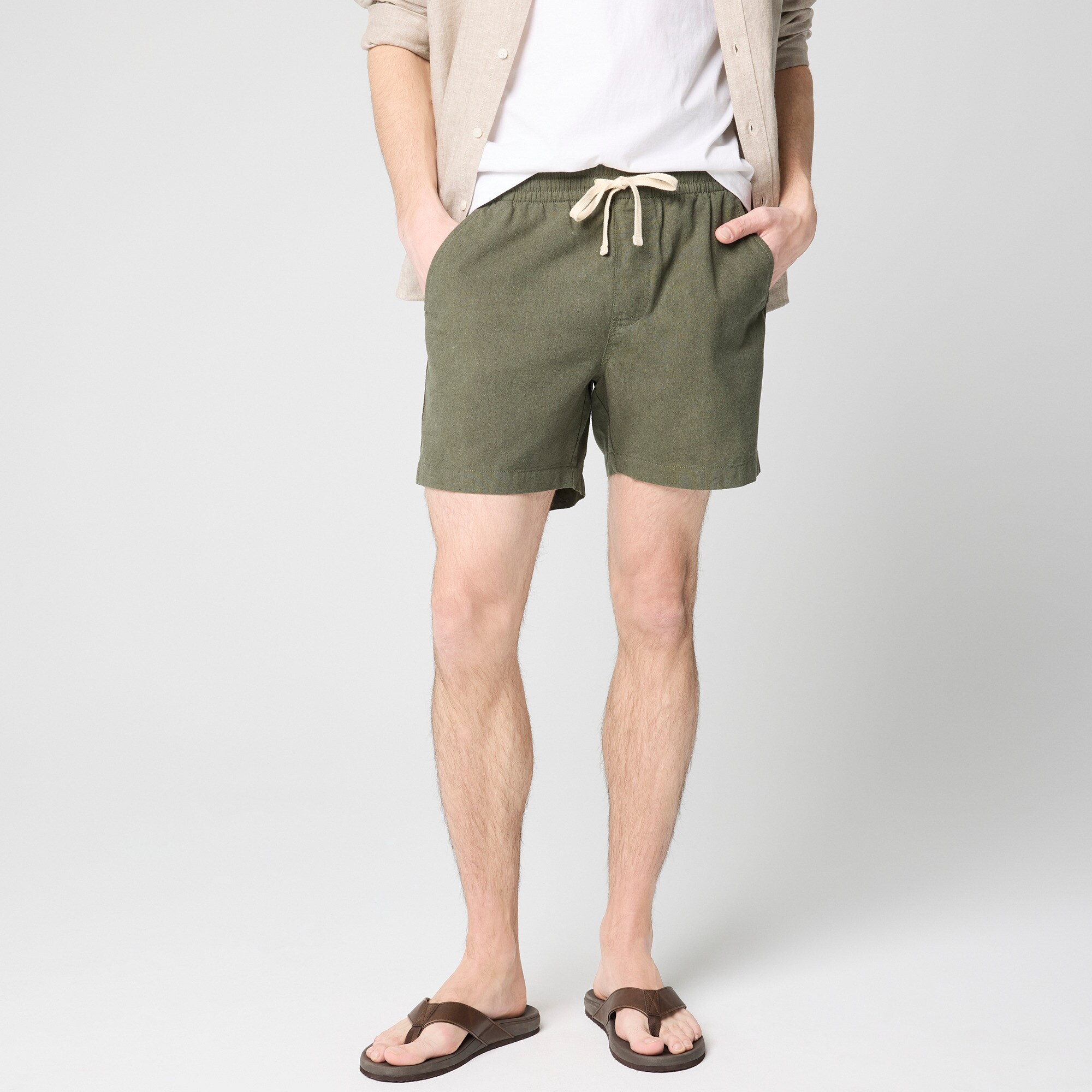 Linen-blend dock short
