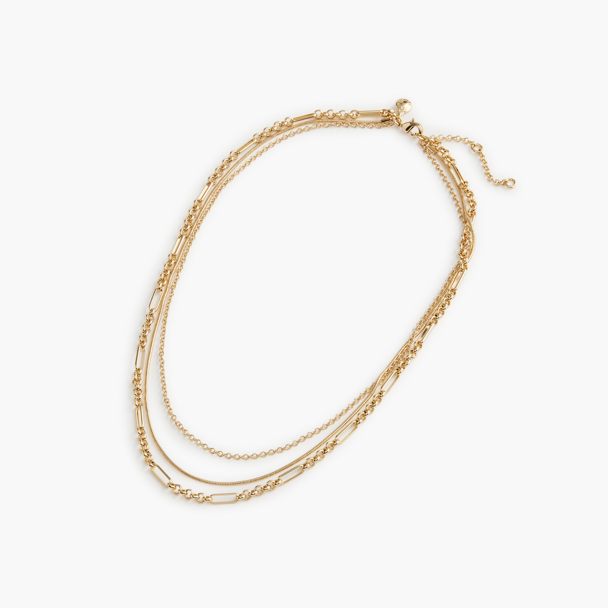 womens Mixed-chain triple layering necklace