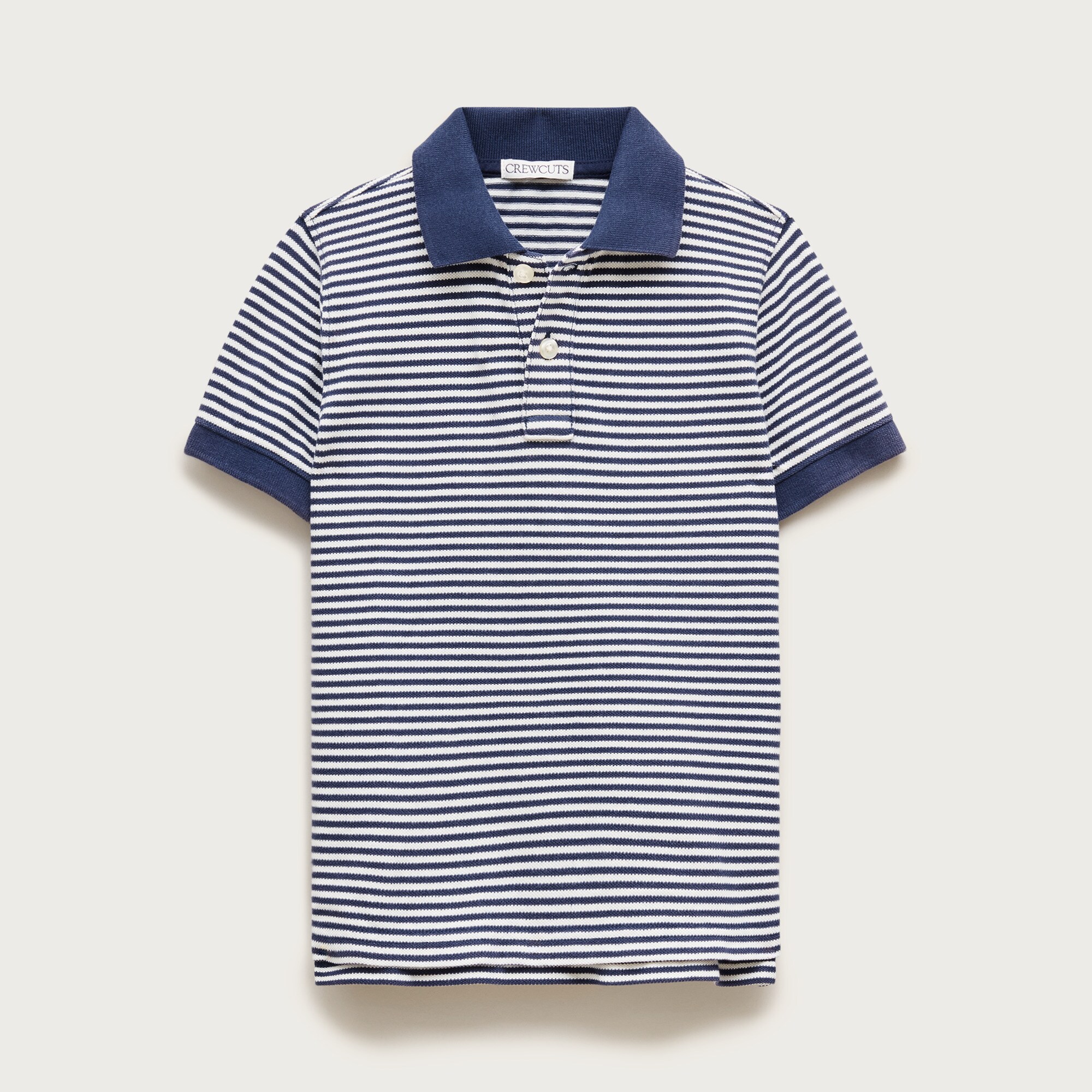 Kids' washed piqué polo shirt in stripe