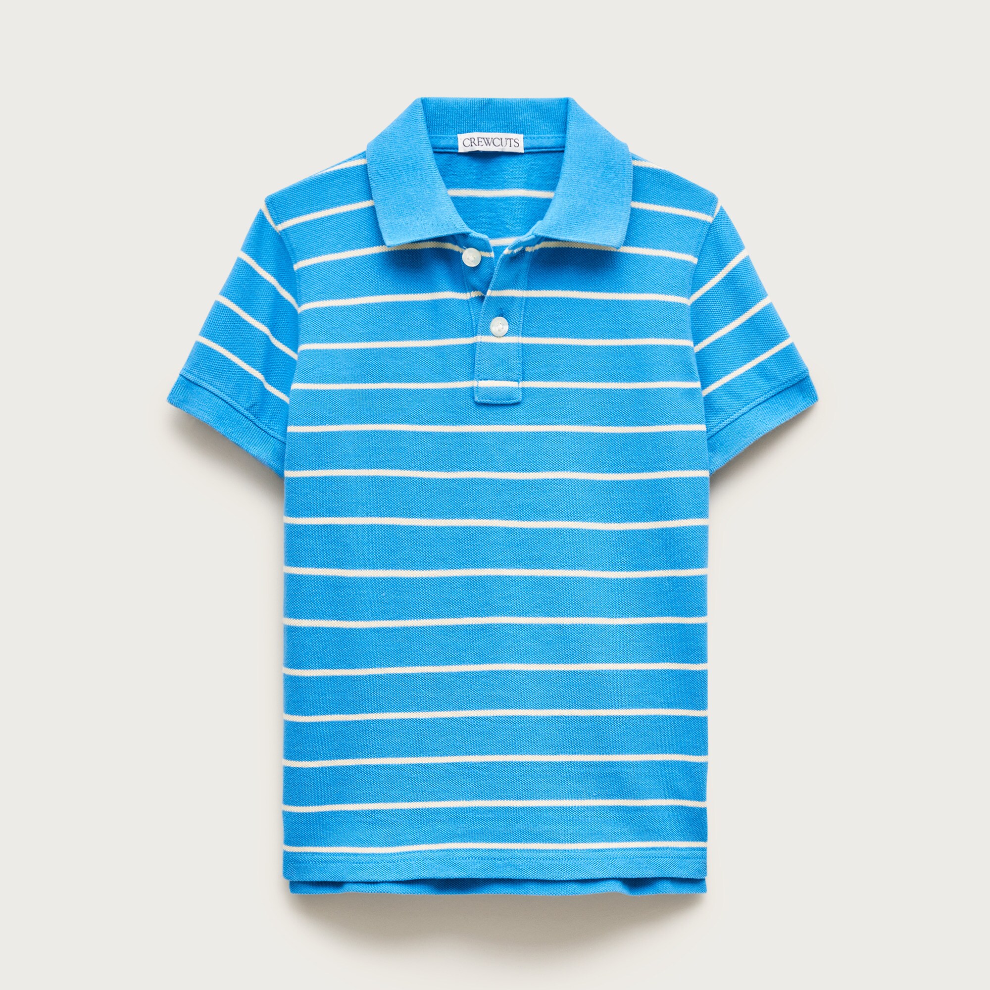 Kids' washed piqué polo shirt in stripe