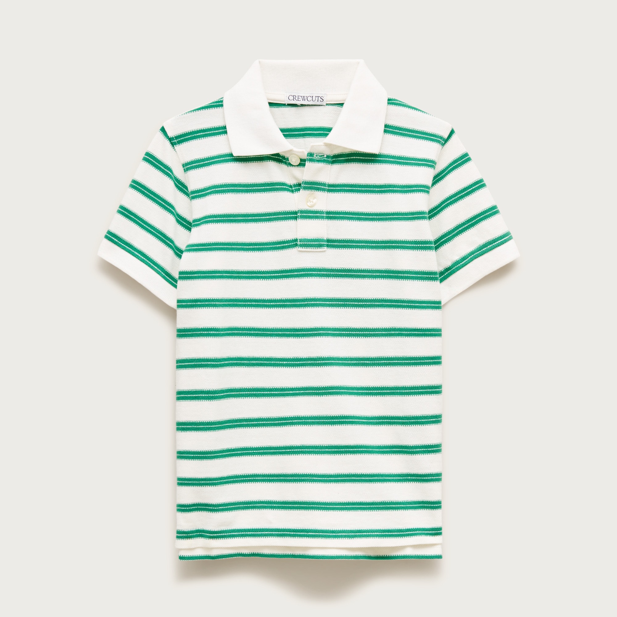 Kids' washed piqué polo shirt in stripe