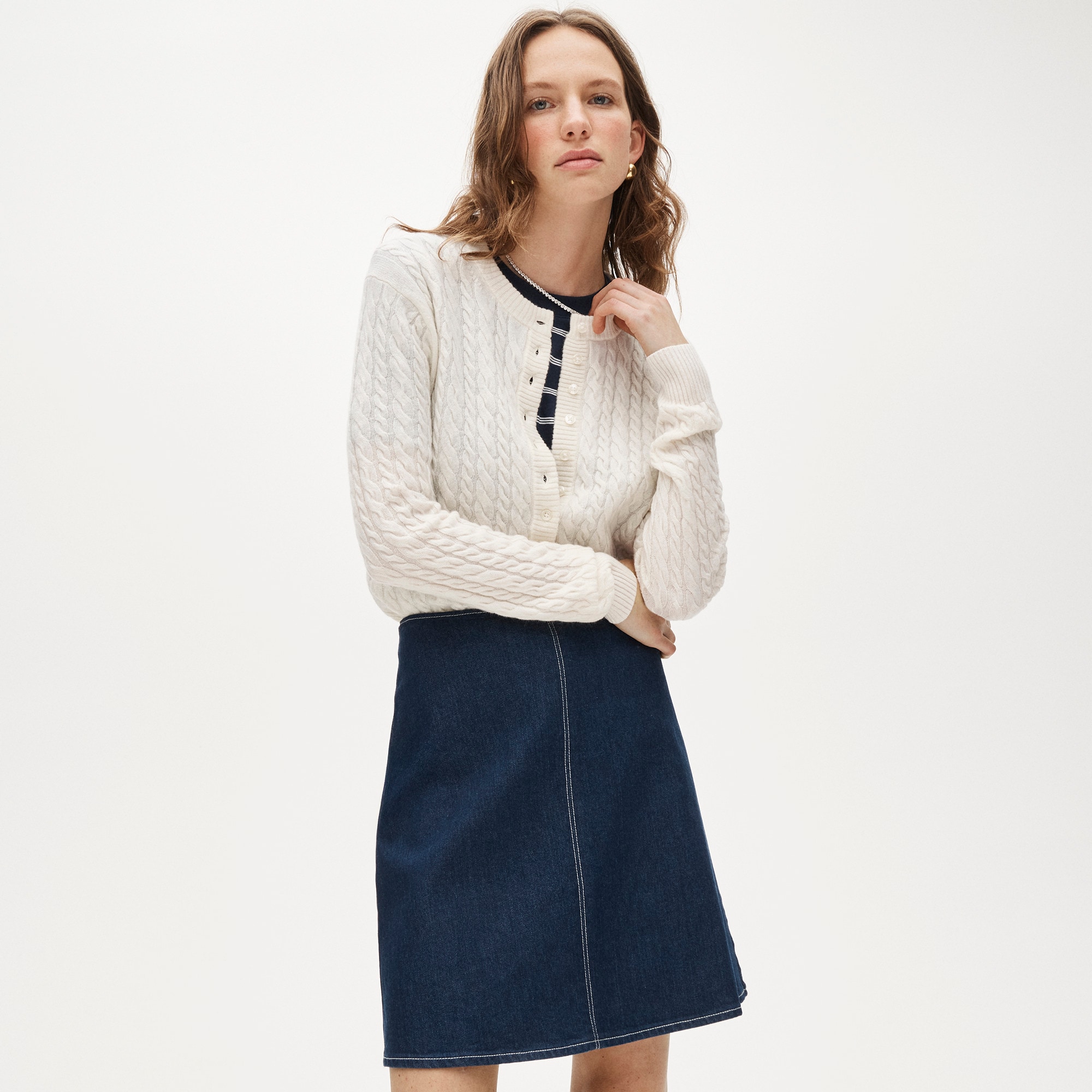 womens Fairfax skirt in denim