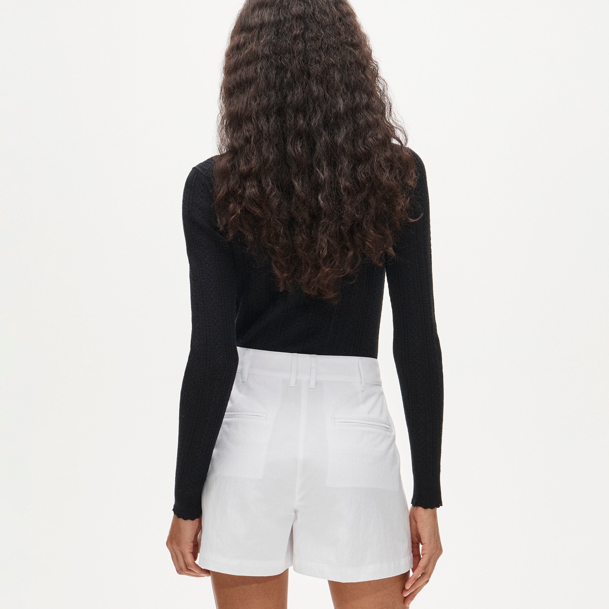 Pleated short in cotton-nylon blend - image 5