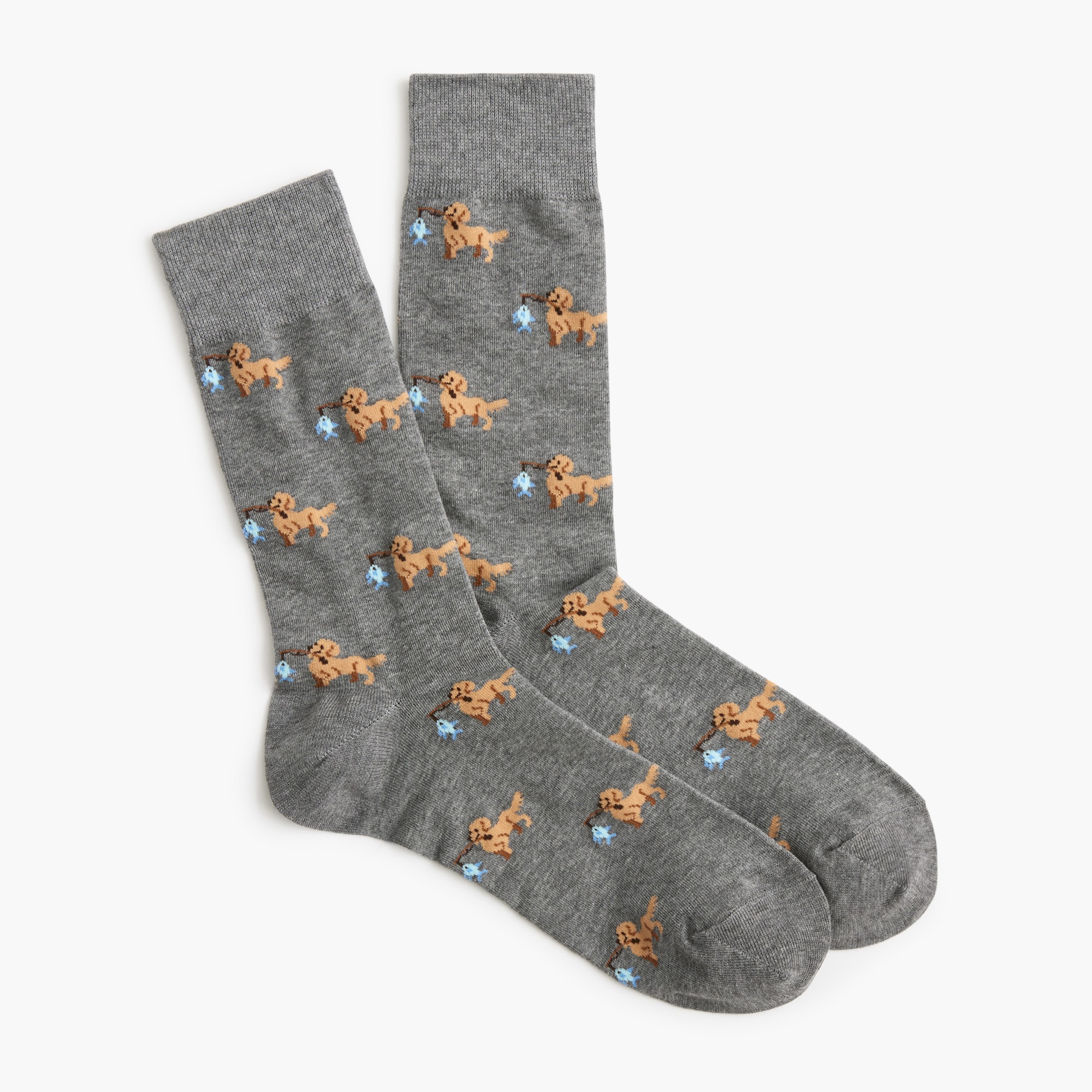 fishing dogs socks for men