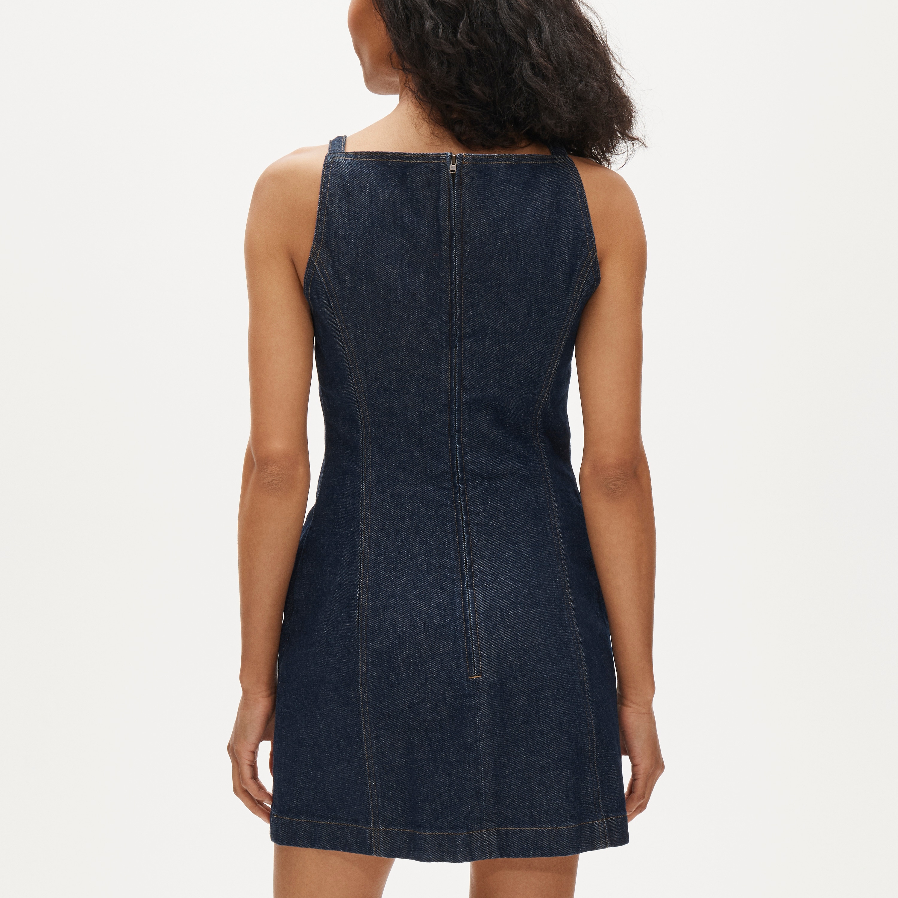Mini sheath dress in denim - image 4