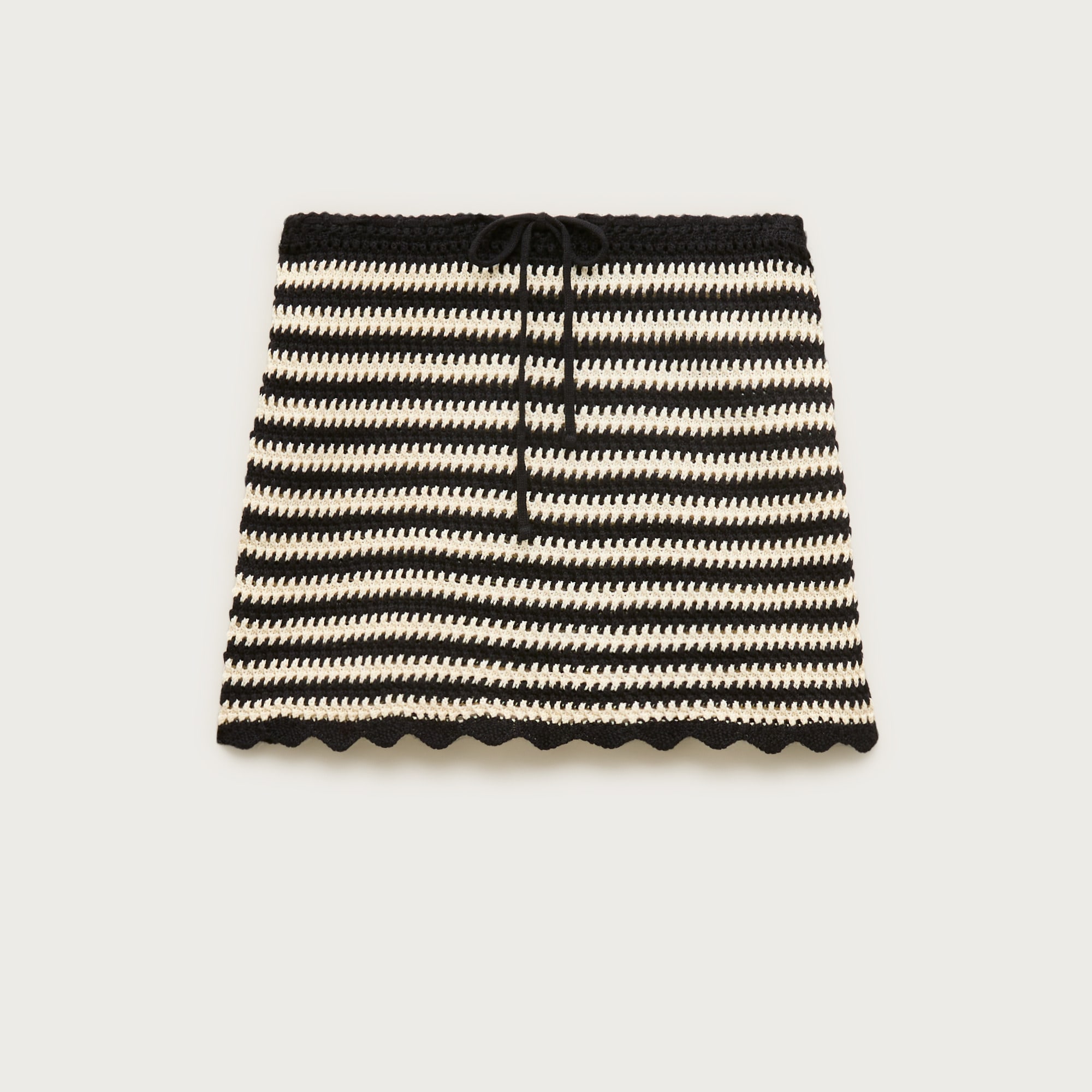 Scallop-trim crochet skirt in stripe from J.Crew - $69.50