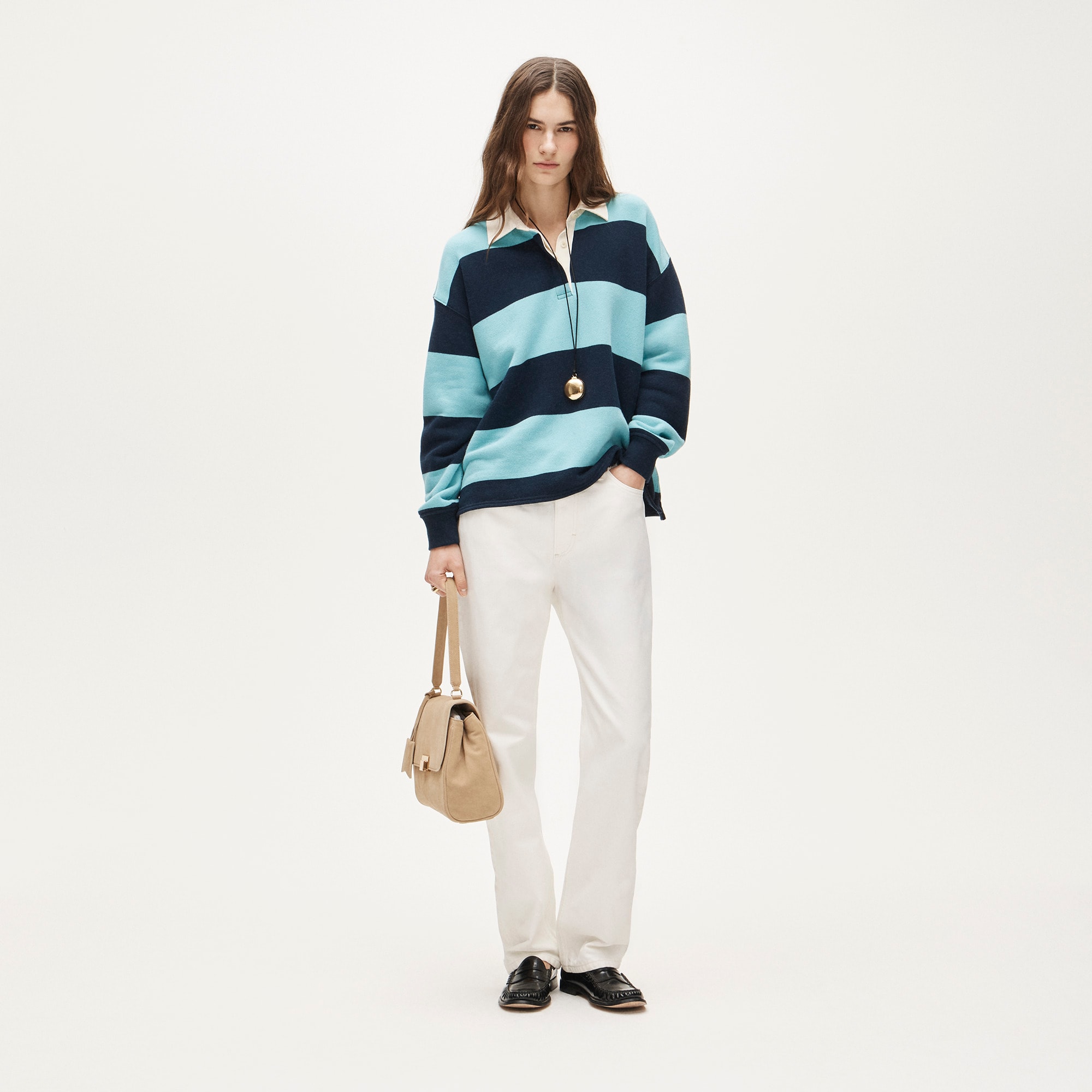 Heritage terry relaxed rugby sweatshirt - image 3