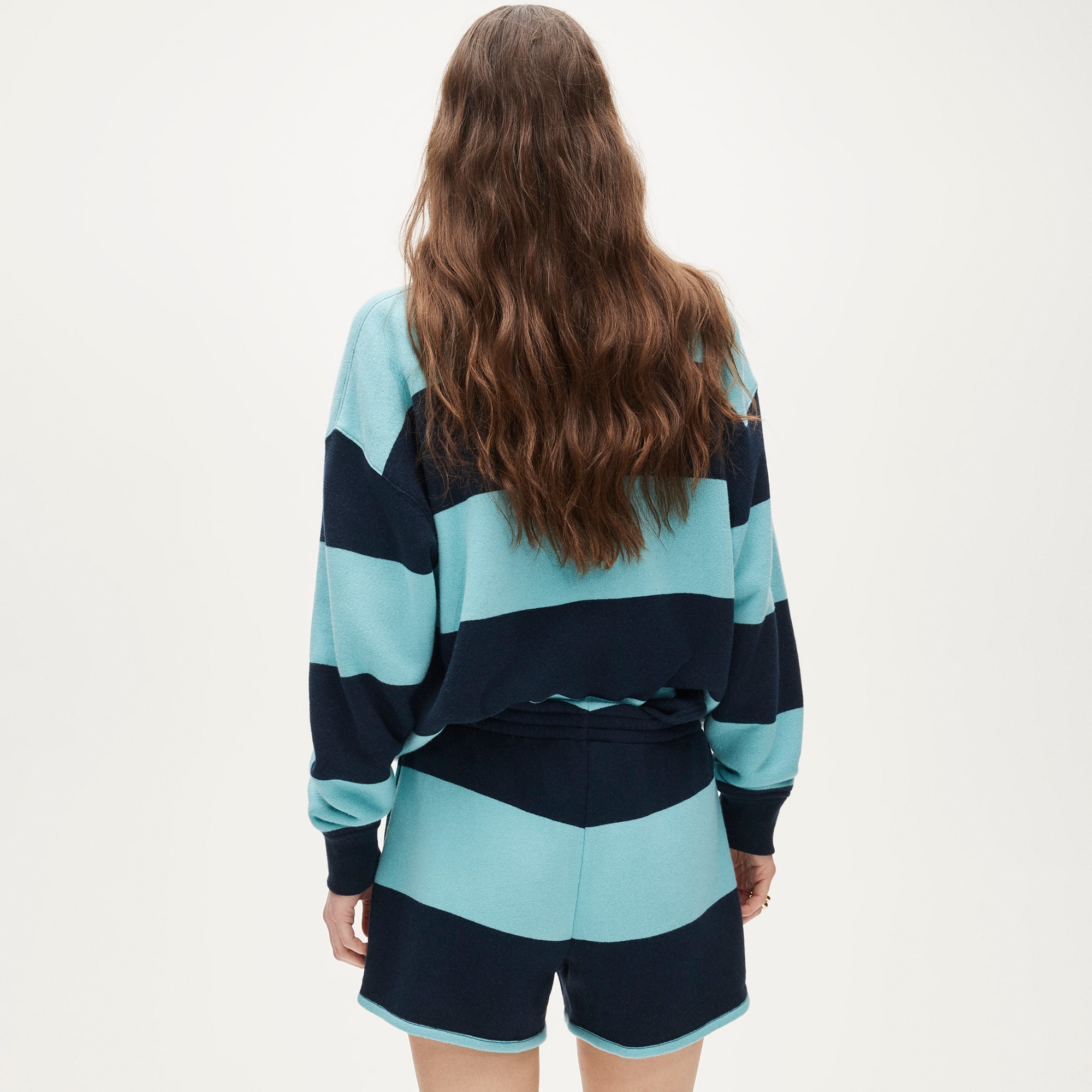 Heritage terry sweatshort in stripe - image 5