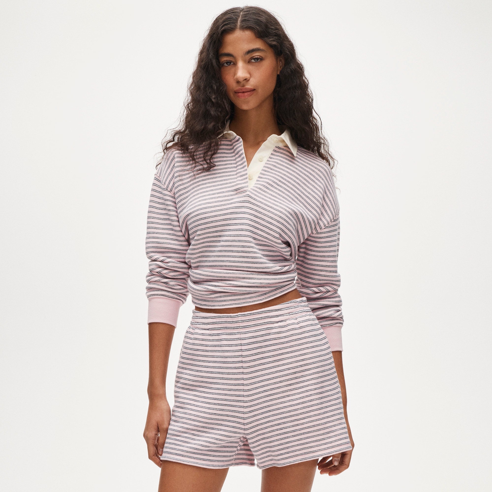 Heritage terry sweatshort in stripe