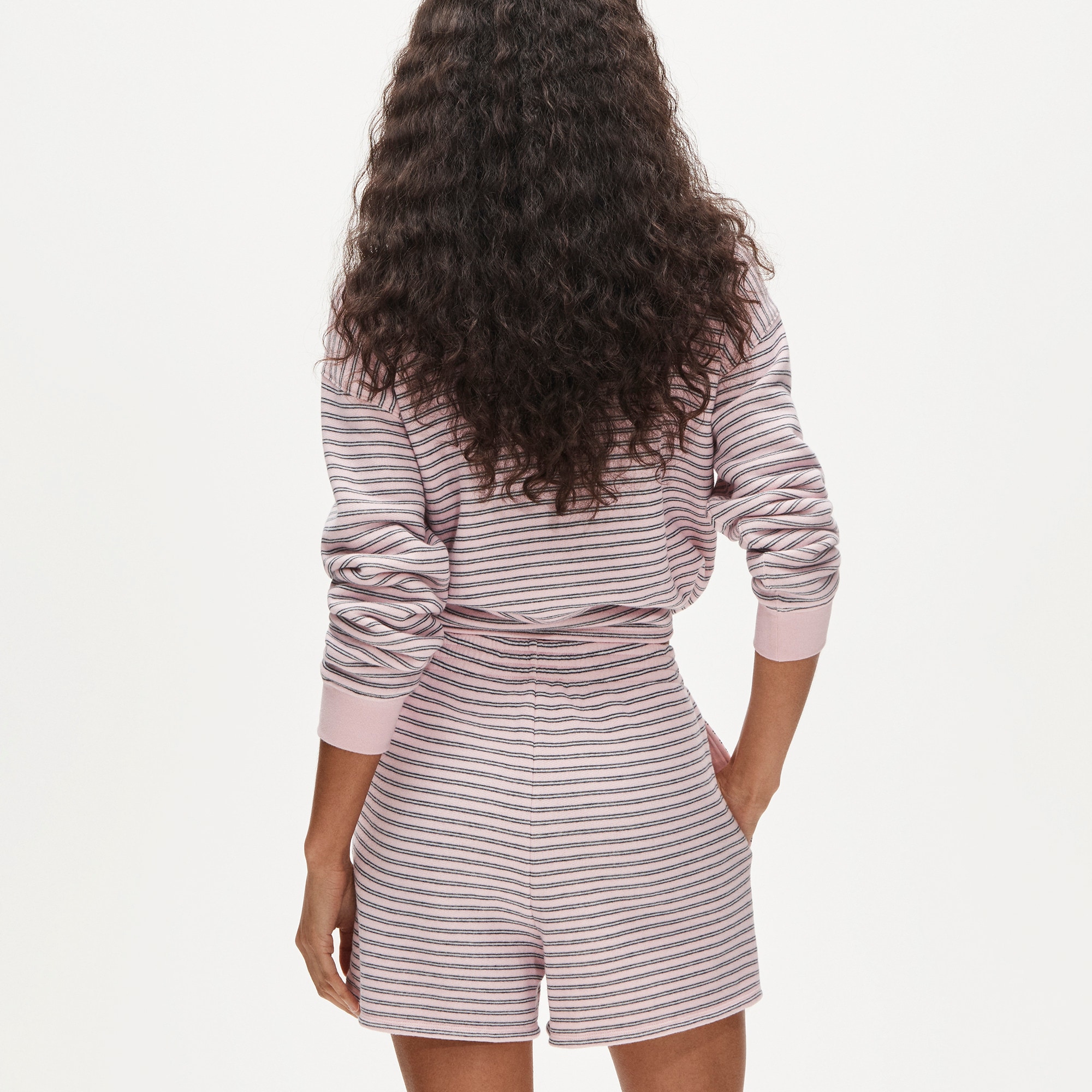 Heritage terry sweatshort in stripe