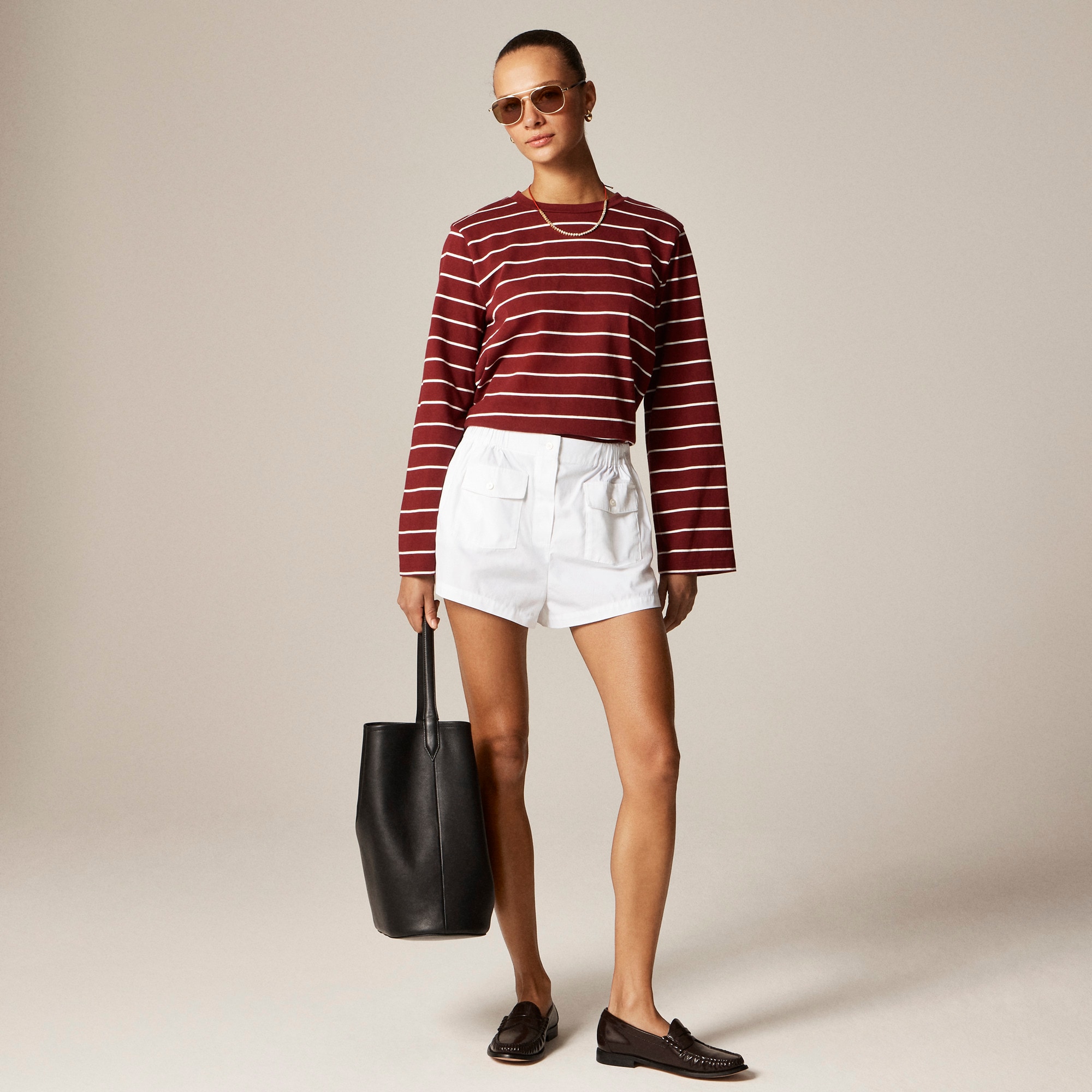 womens Boxer short in cotton poplin