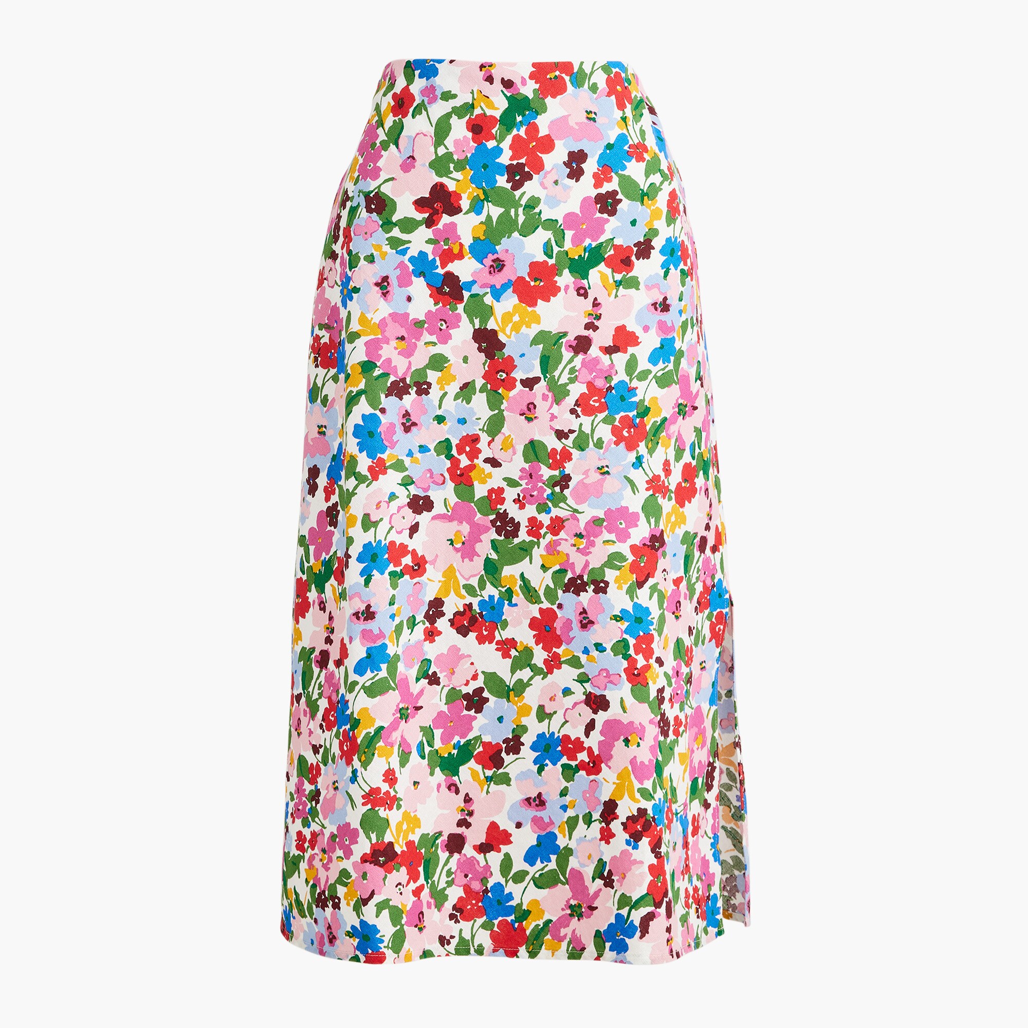 Linen-blend Midi Skirt For Women | Factory