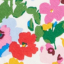 Linen-blend midi skirt IVORY MULTI