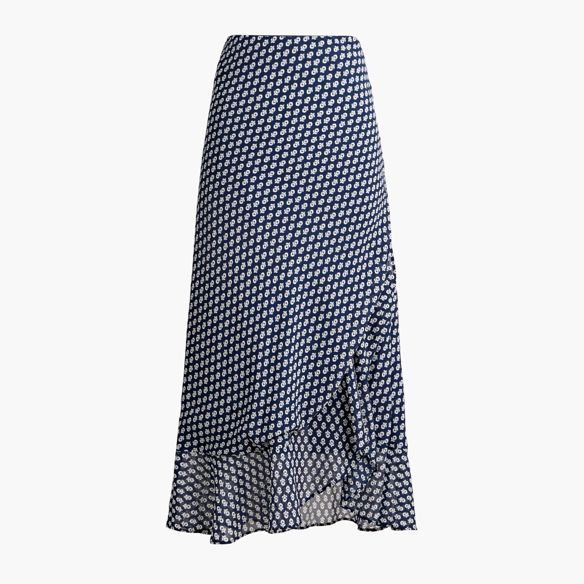  Ruffle-hem slip skirt